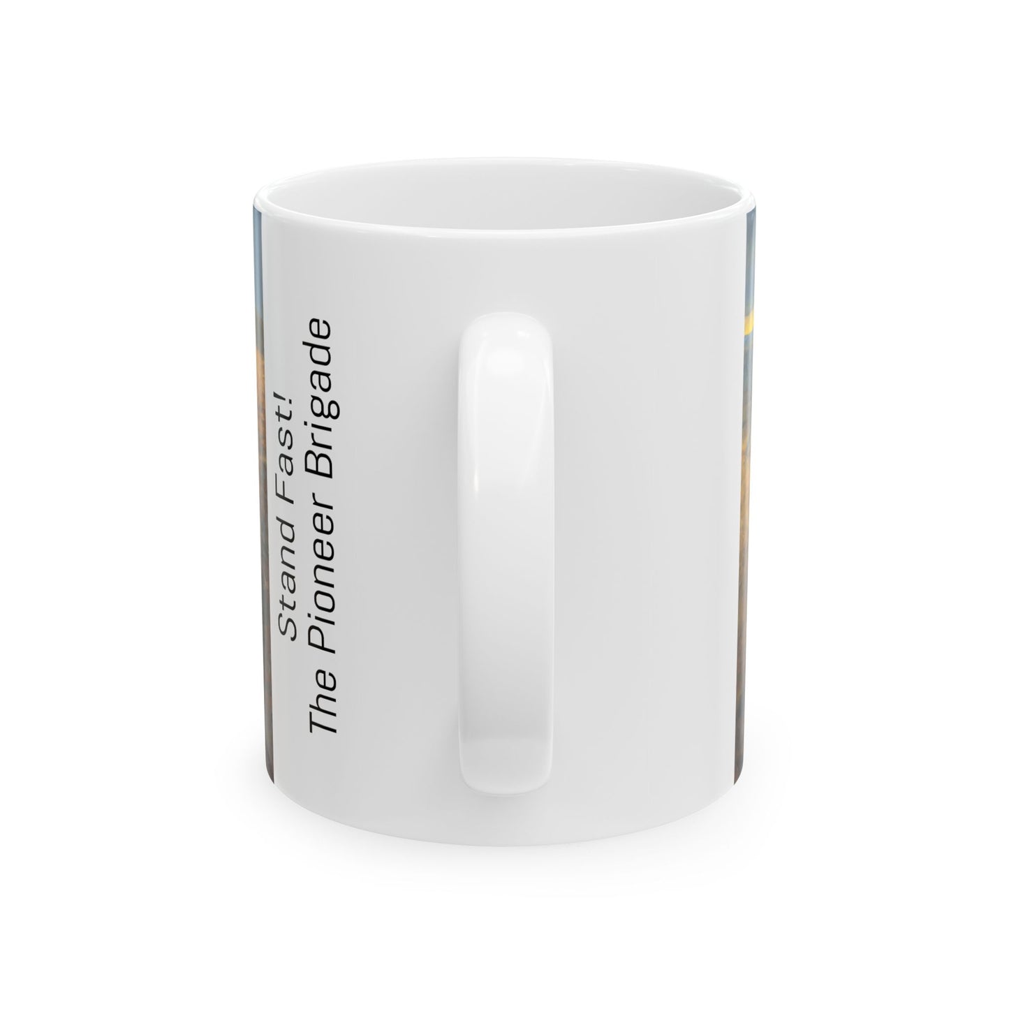 Stand Fast! The Pioneer Brigade - Ceramic Mug with Stones River Civil War Design.