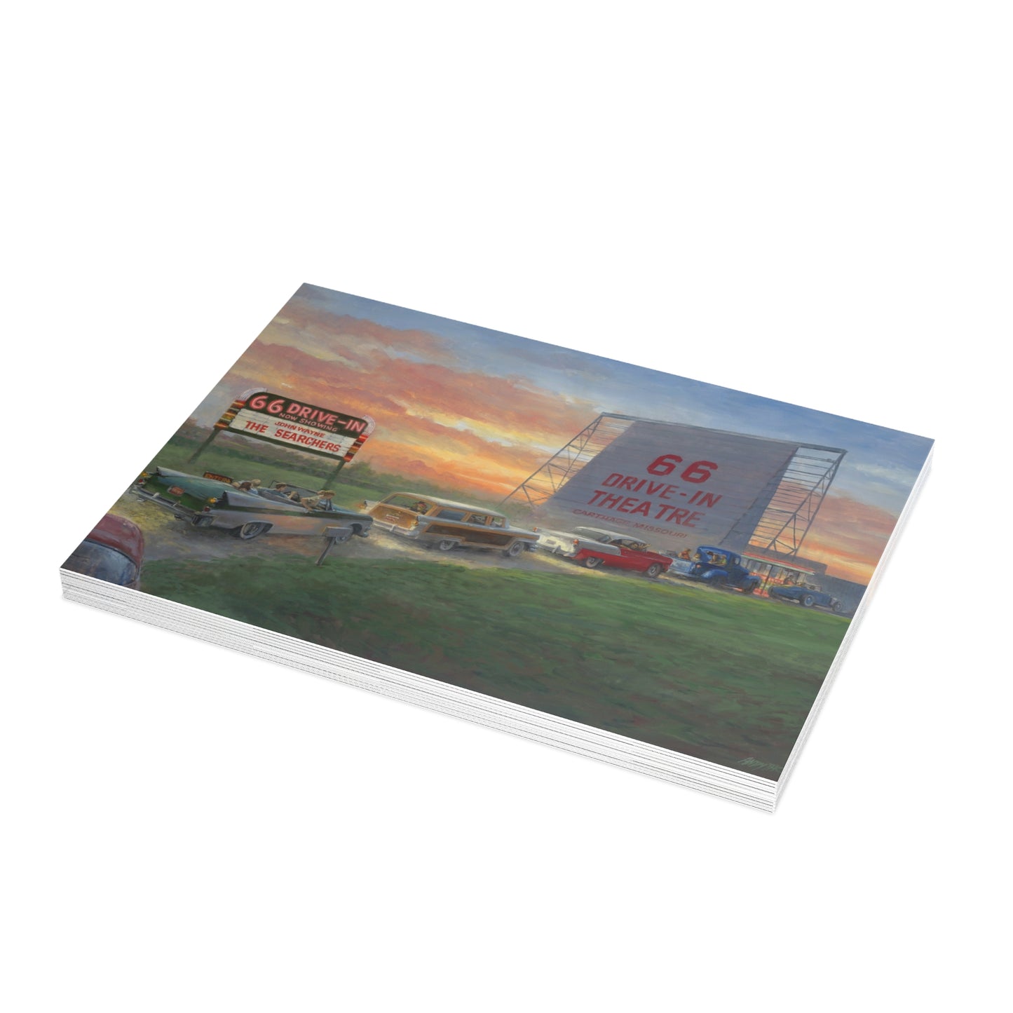 66 Drive-in | Route 66 Theatre | Elegant Postcard Bundle - Envelopes Included