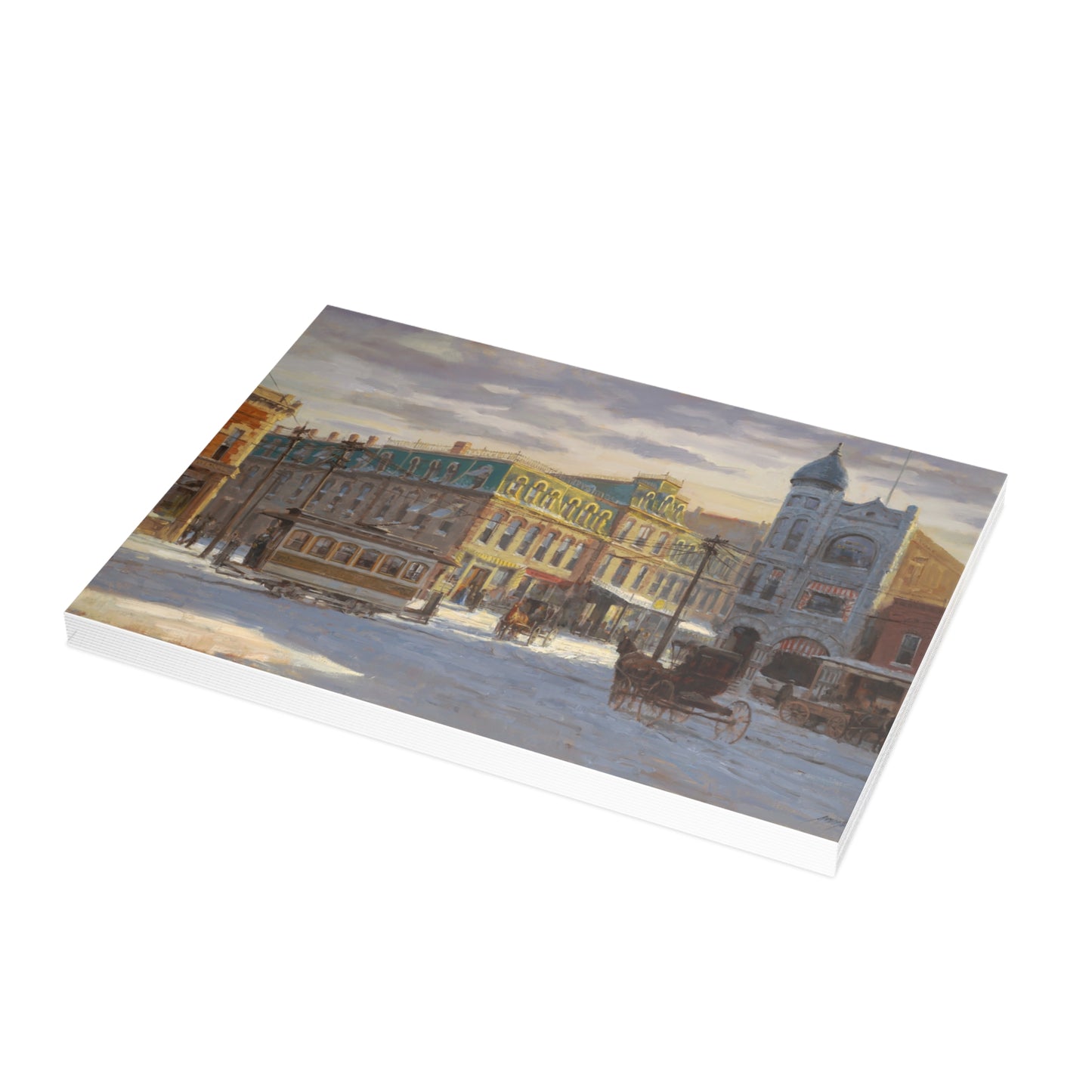 Winter on the Square | Elegant Postcard Bundle - Envelopes Included