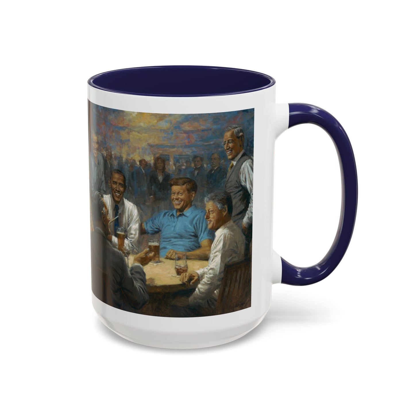 The Democratic Club Coffee Mug - 11oz & 15oz - Past Democrat Presidents Social Club with Obama