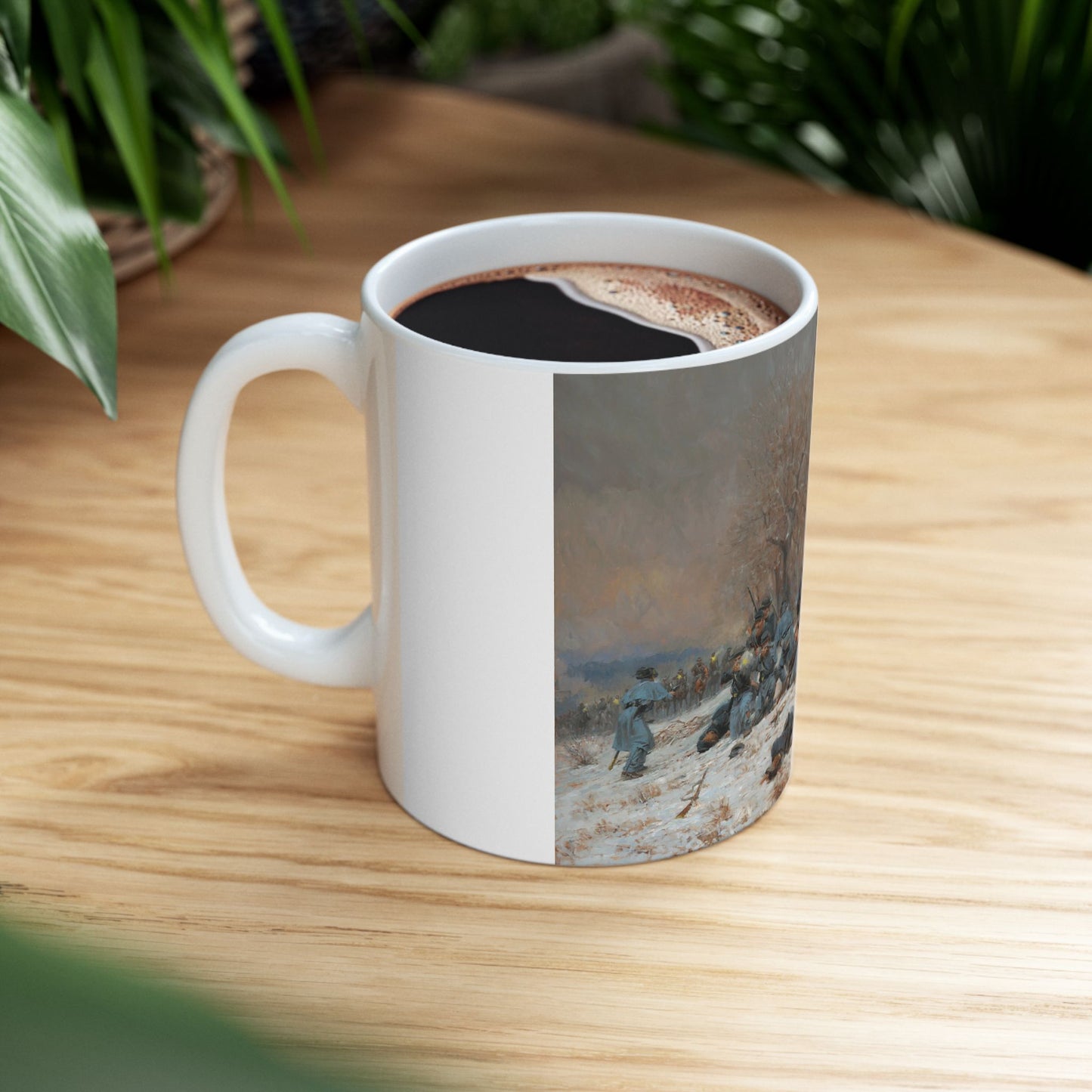 Three Hours Later - Ceramic Mug with Fort Donelson Civil War Design.