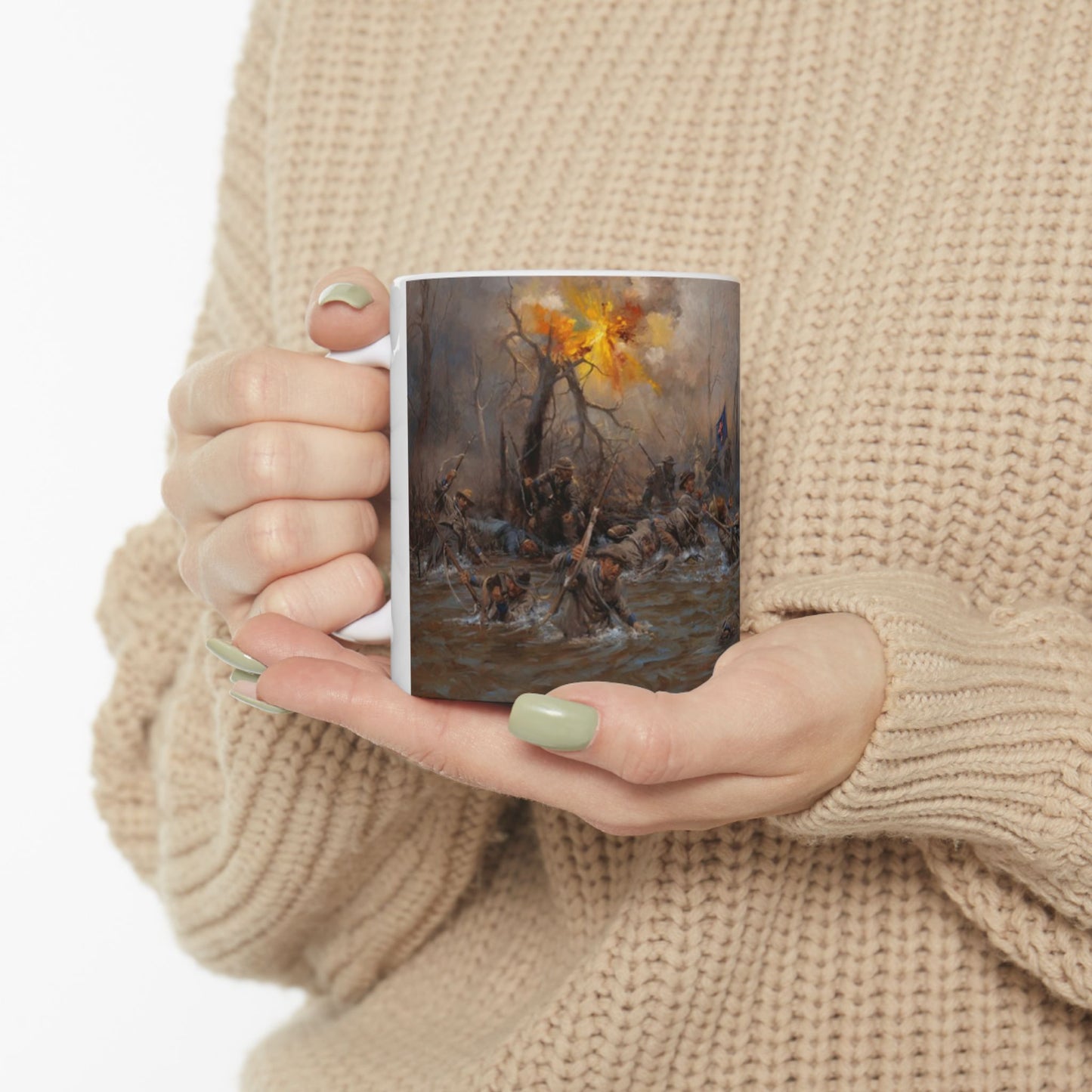 My Poor Orphans! - Ceramic Mug with Stones River Civil War Design.