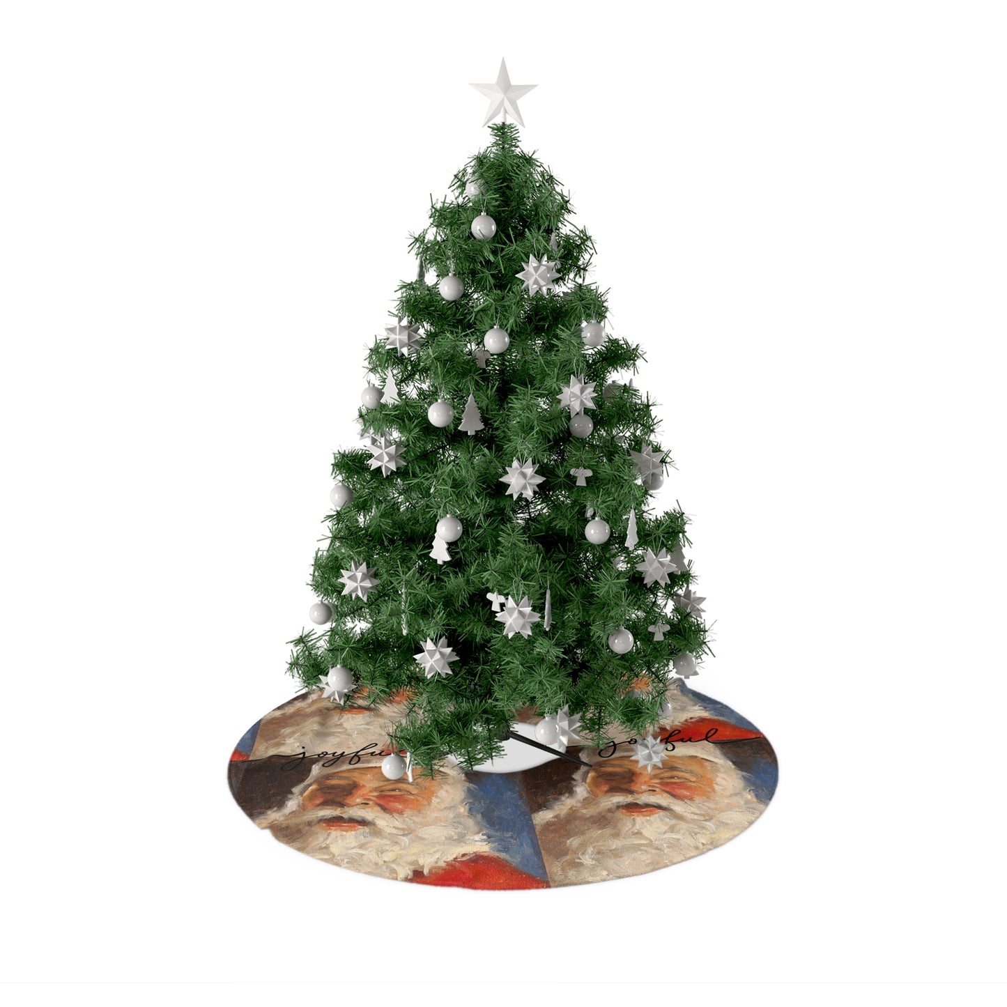 Joyful Santa Christmas Tree Skirt