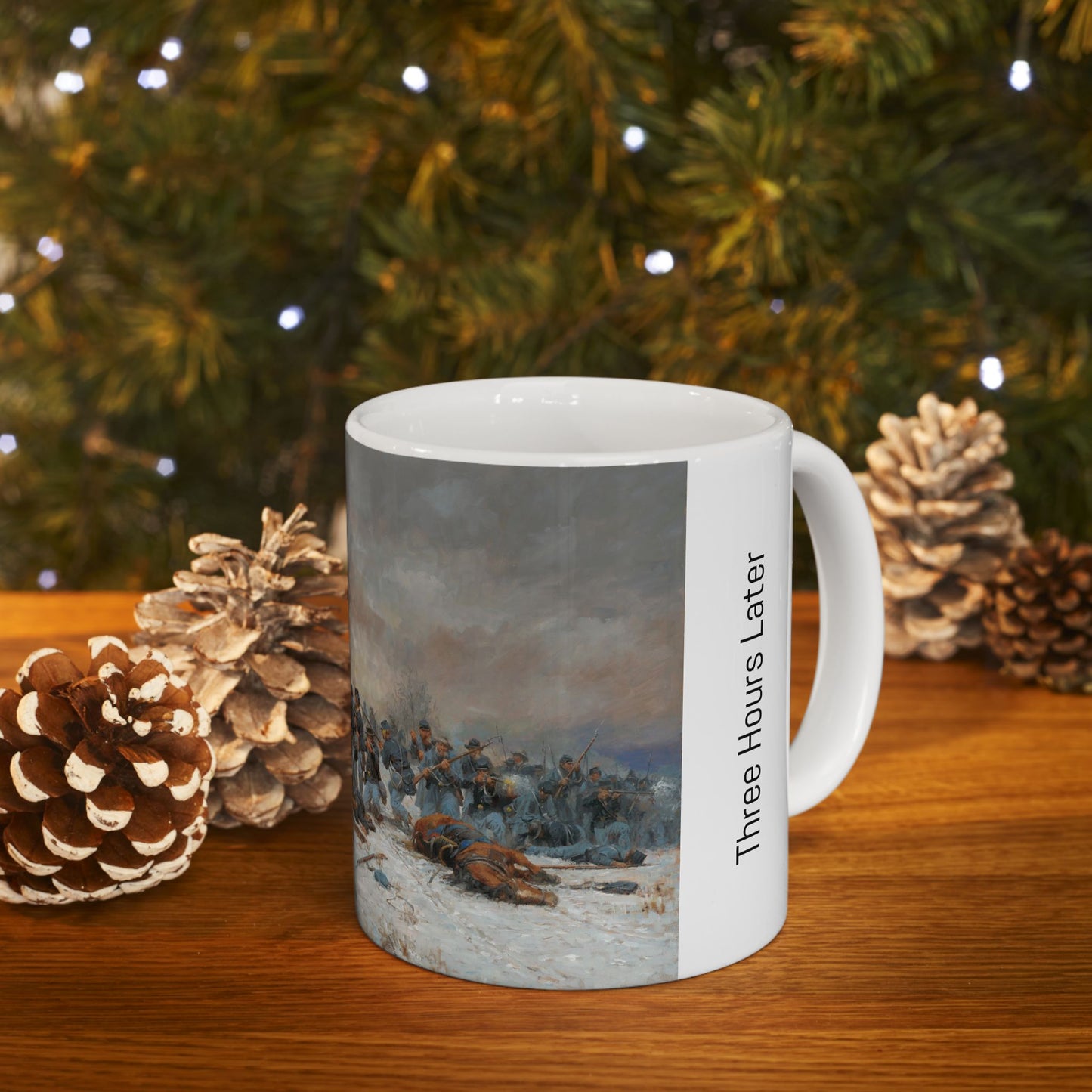 Three Hours Later - Ceramic Mug with Fort Donelson Civil War Design.