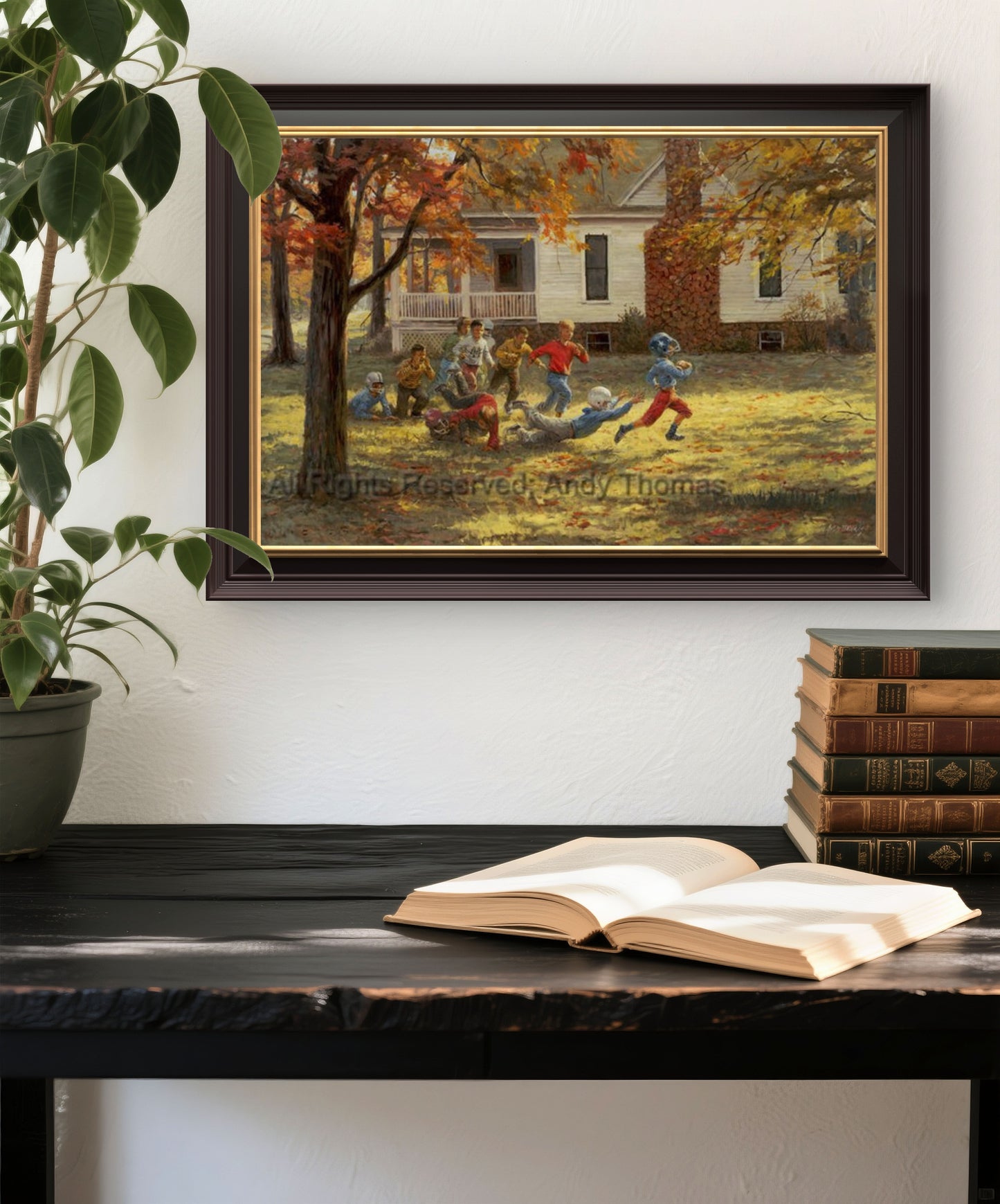 Wall Art: Fall Football Classic | Kids playing Football | Timeless Ed.