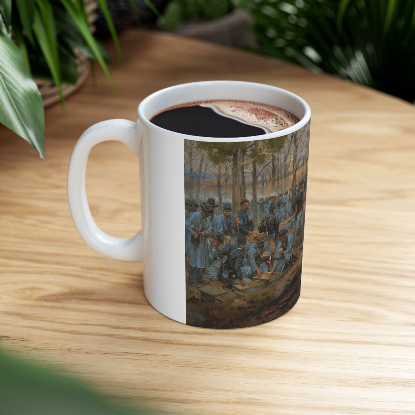 Hazen's Brigade Anchoring the Union Line - Ceramic Mug with Stones River Civil War Design.