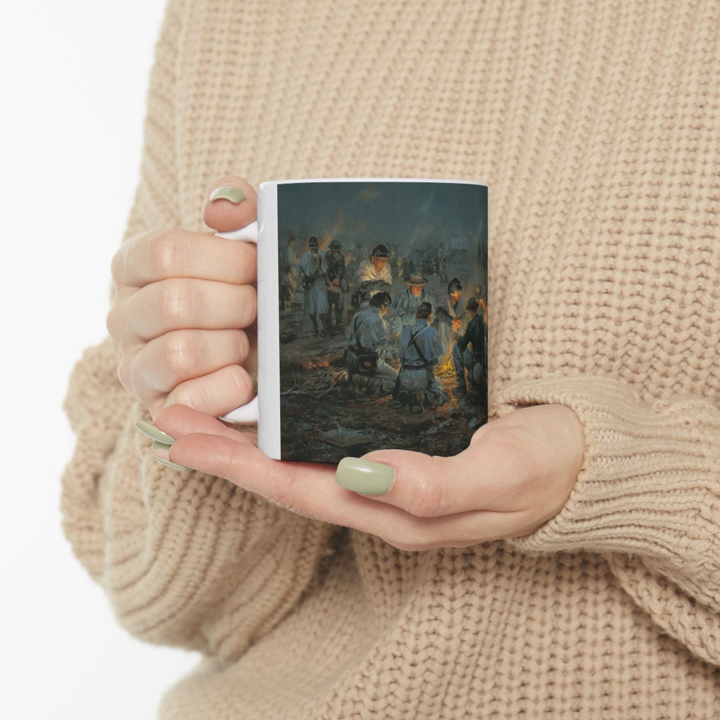 Their Longest, Coldest New Year's Eve - Ceramic Mug with Stones River Civil War Design.