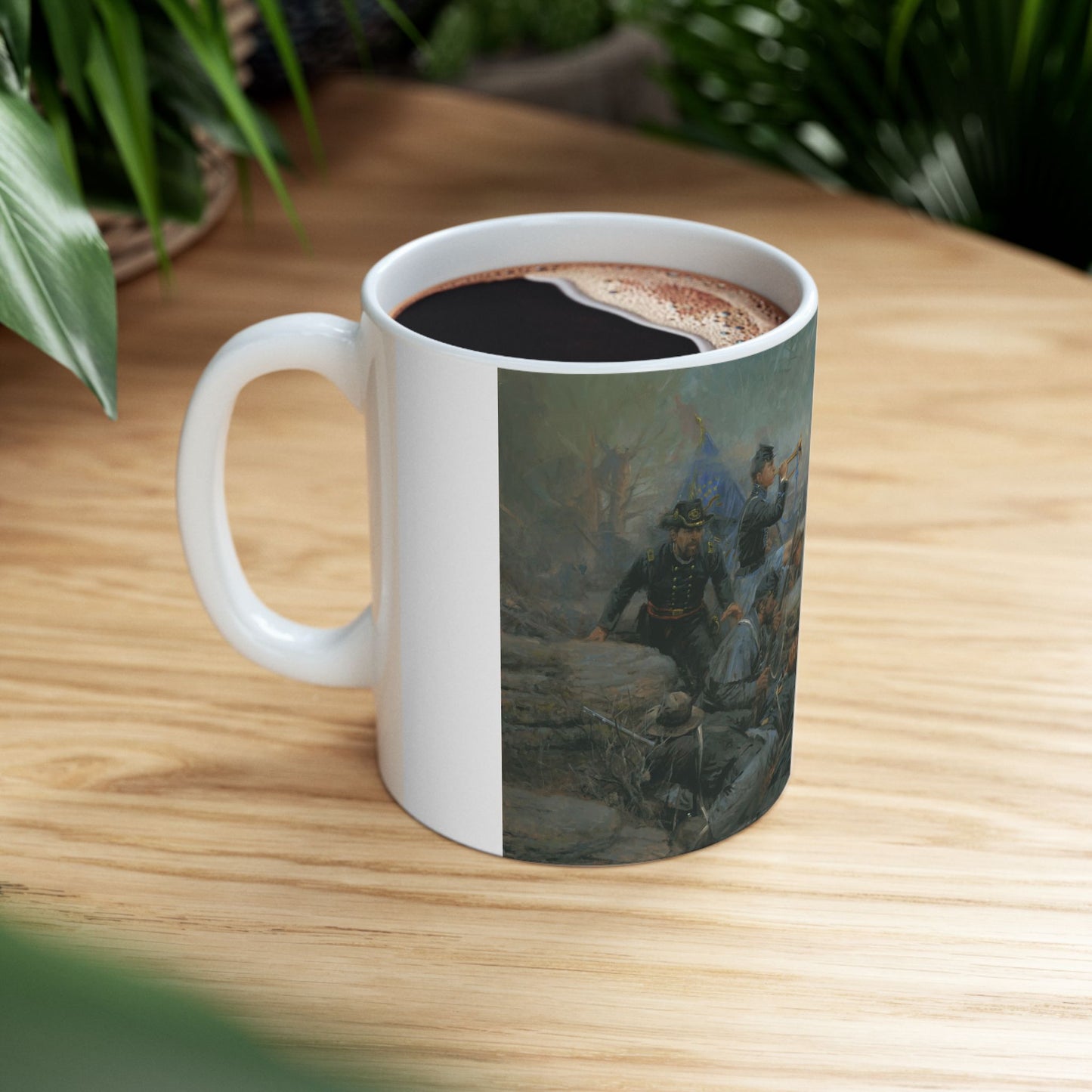 Boys, you must get out of here! You are surrounded! - Ceramic Mug with Stones River Civil War Design.