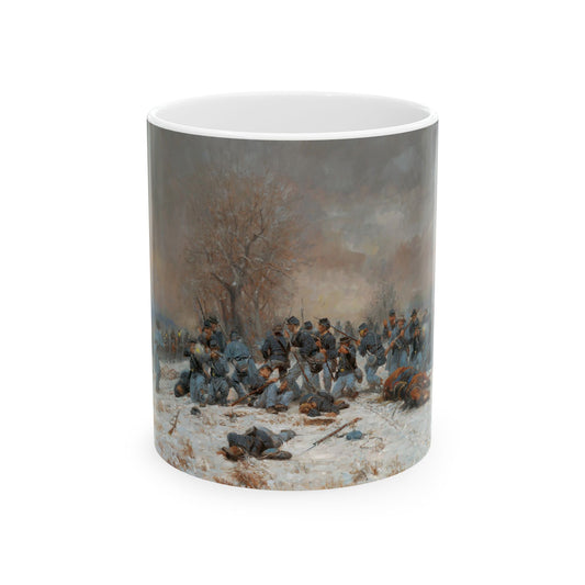 Three Hours Later - Ceramic Mug with Fort Donelson Civil War Design.