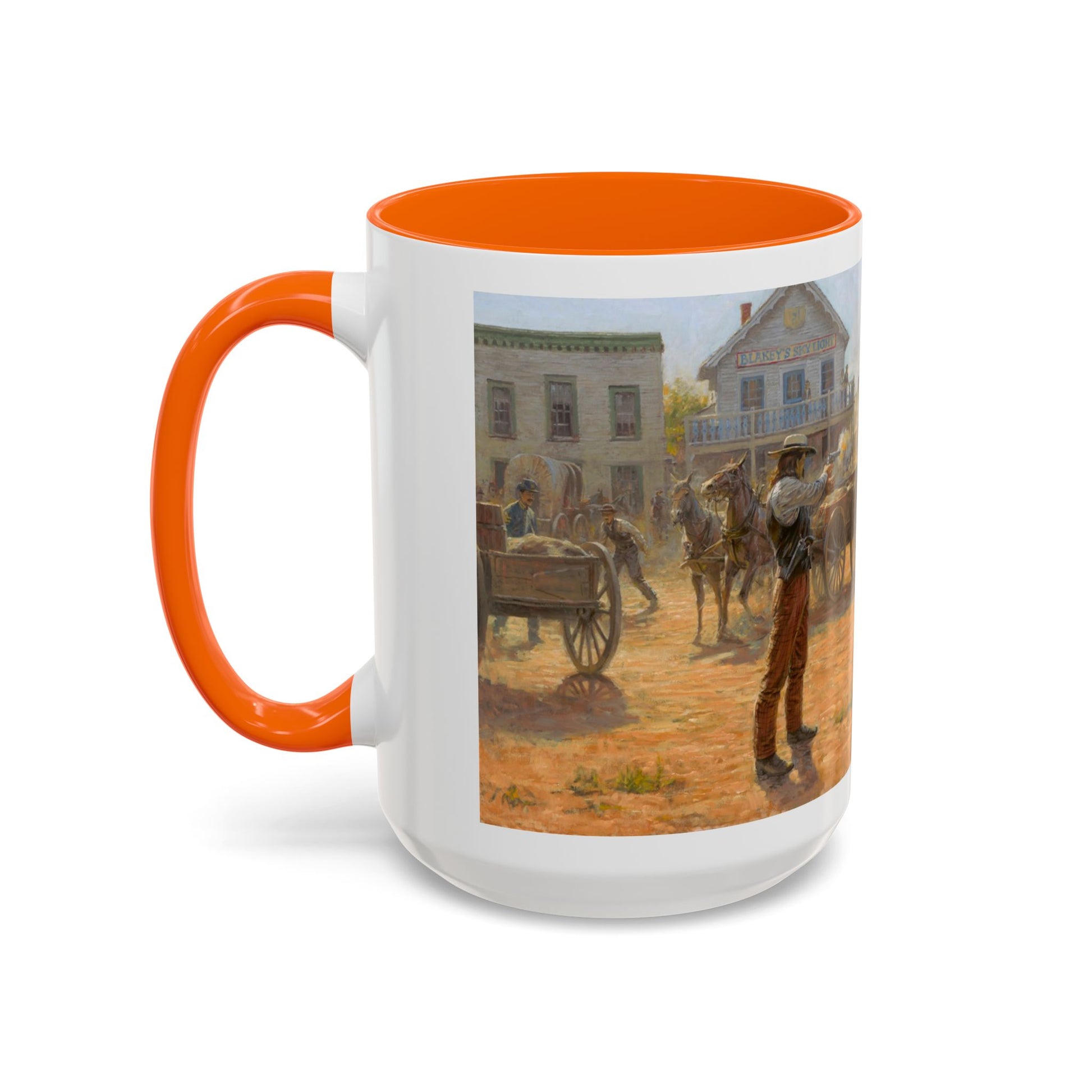 Wild Bill Hickok vs Dave Tutt | Rustic Western Accent Coffee Mug - Vintage Scene, Ideal Gift for Coffee Lovers - Andy Thomas Designs