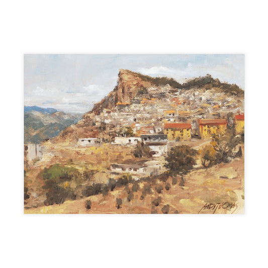 Note Cards: San Nicola del Alto | Elegant Italian Landscape - Envelopes Included