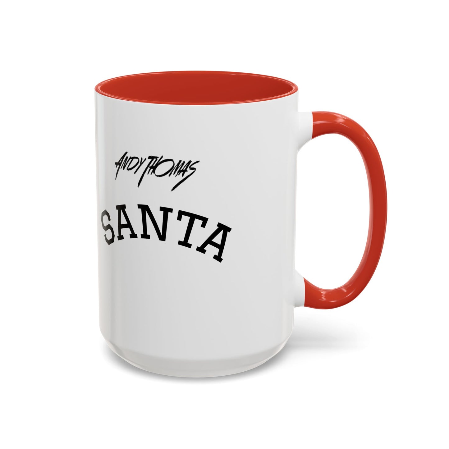 Santa Accent Coffee Mug - Holiday Gift, Christmas Decor, Santa Lover's Mug, Ceramic Coffee Cup, Unique Santa Mug
