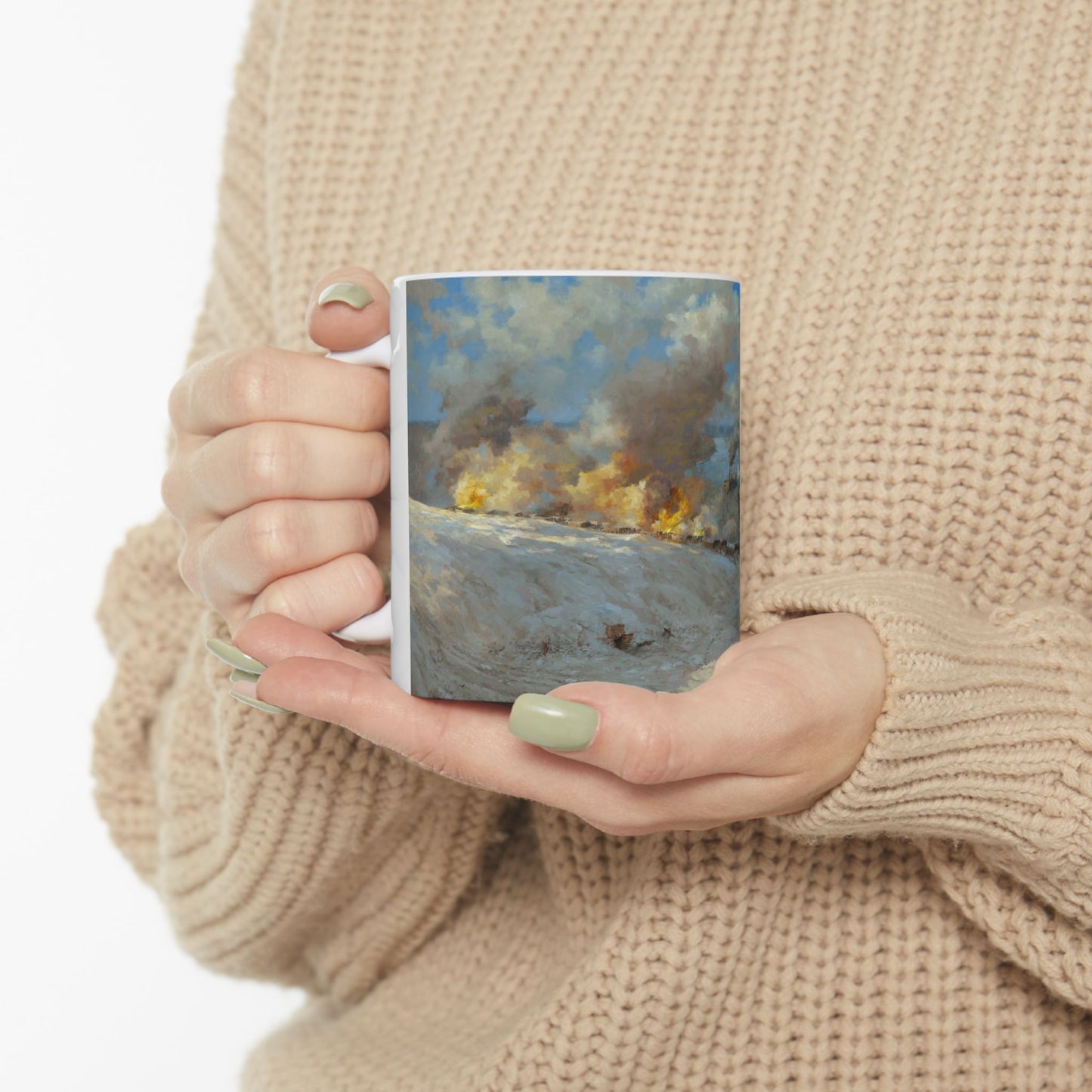 Exchanging Iron Valentines - Ceramic Mug with Fort Donelson Civil War Design.