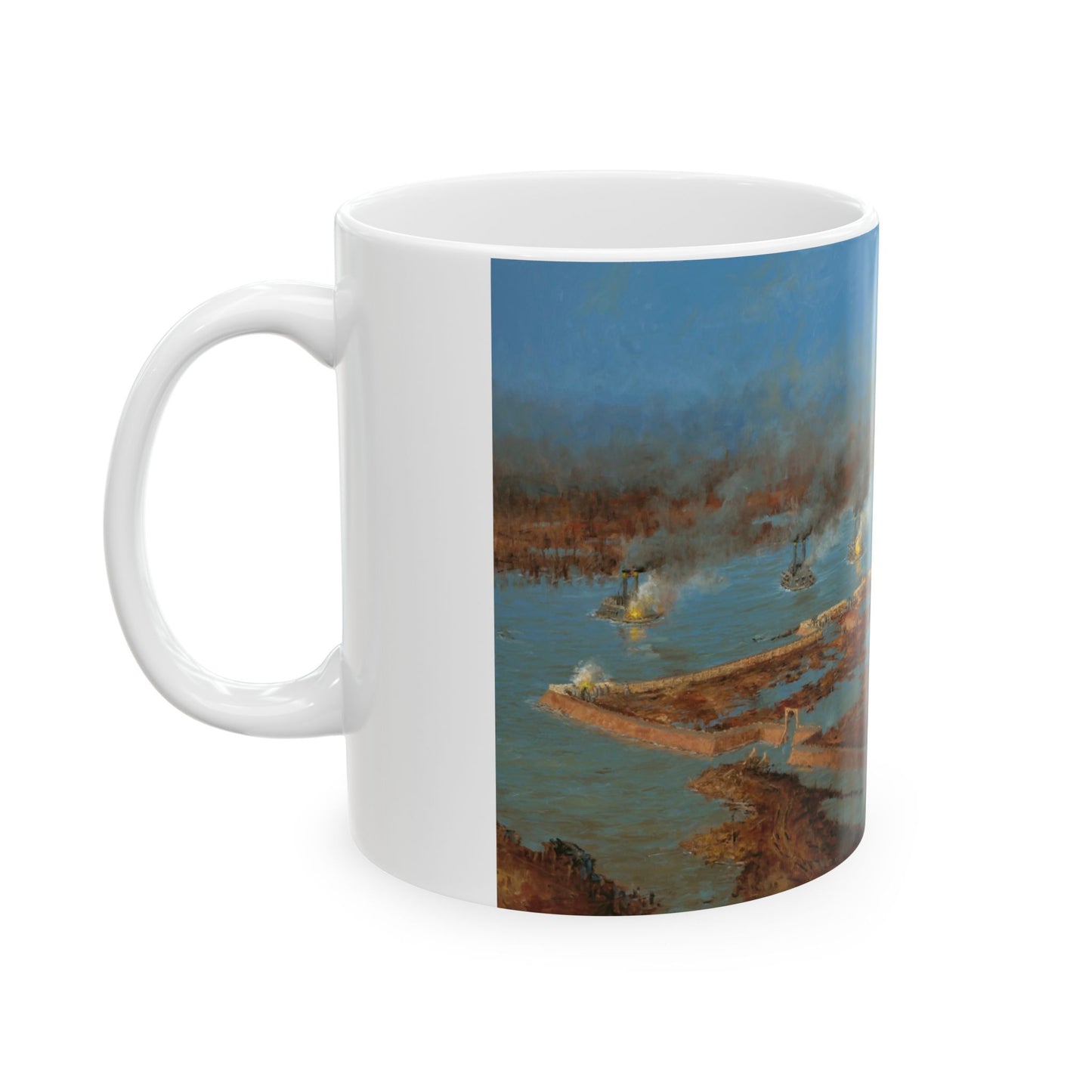 Battle of Fort Henry - Ceramic Mug with Civil War Design.