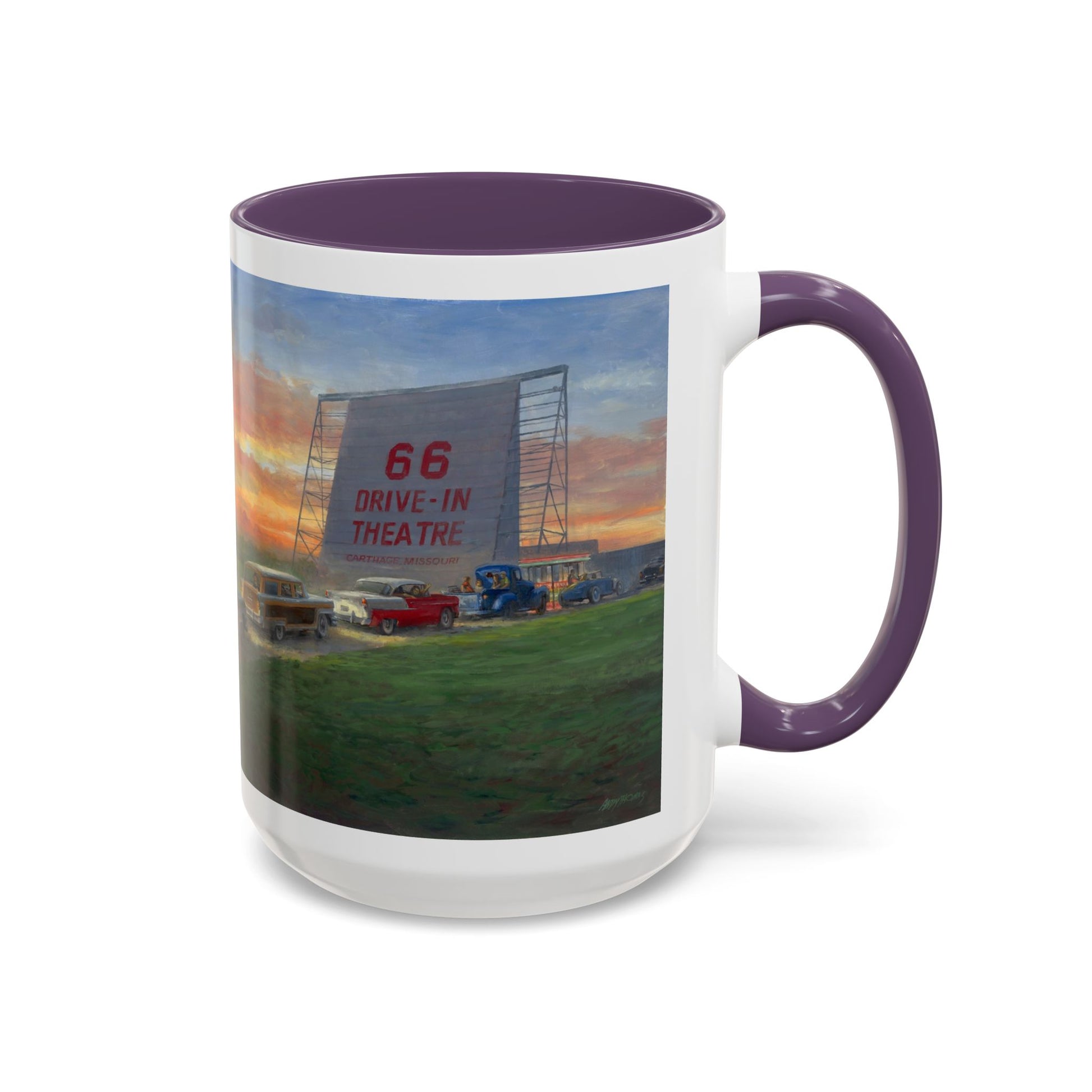 Retro Drive-In Coffee Mug - 66 Theatre Nostalgia - Andy Thomas Designs