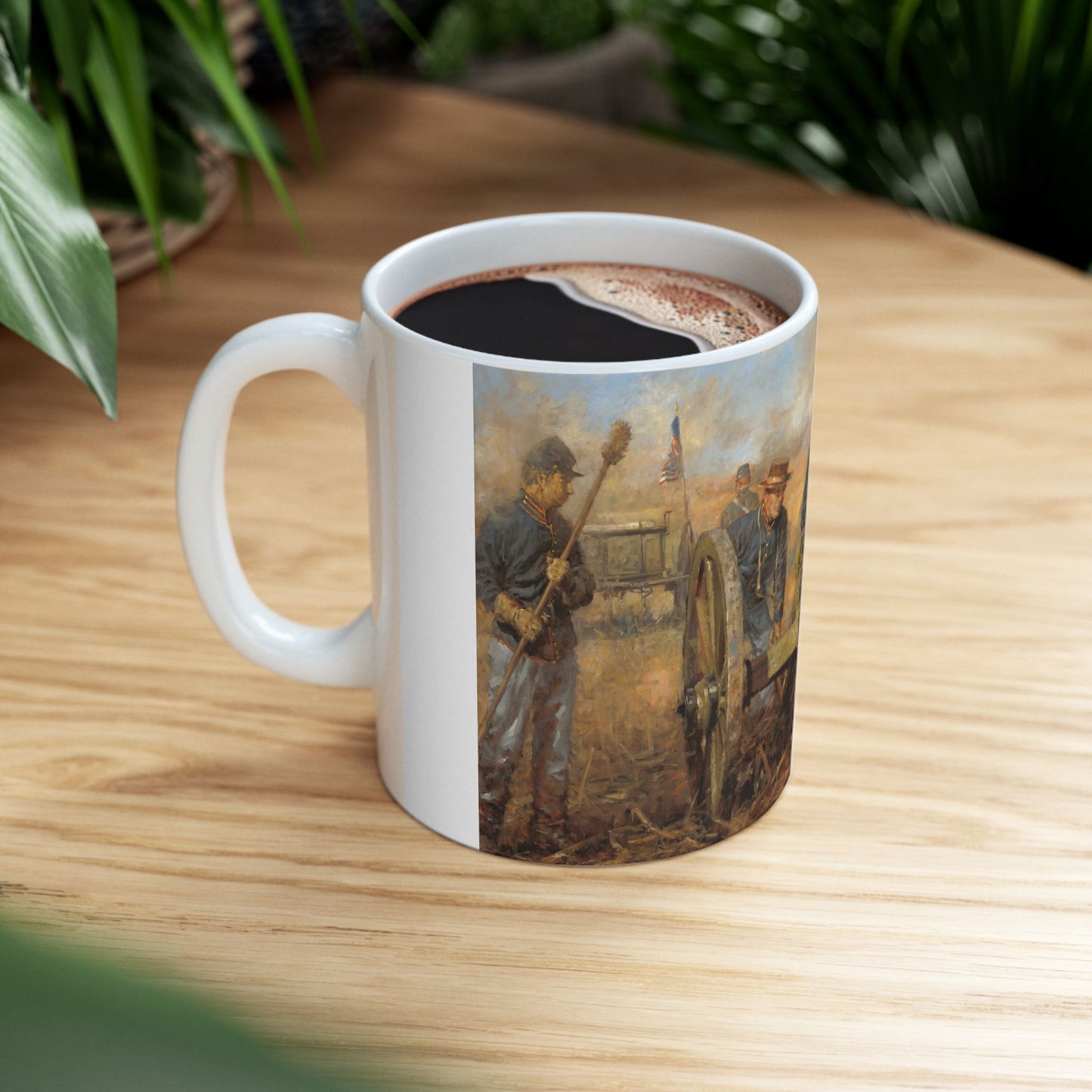 Sigel takes Aim - Ceramic Mug Pea Ridge Civil War Design.