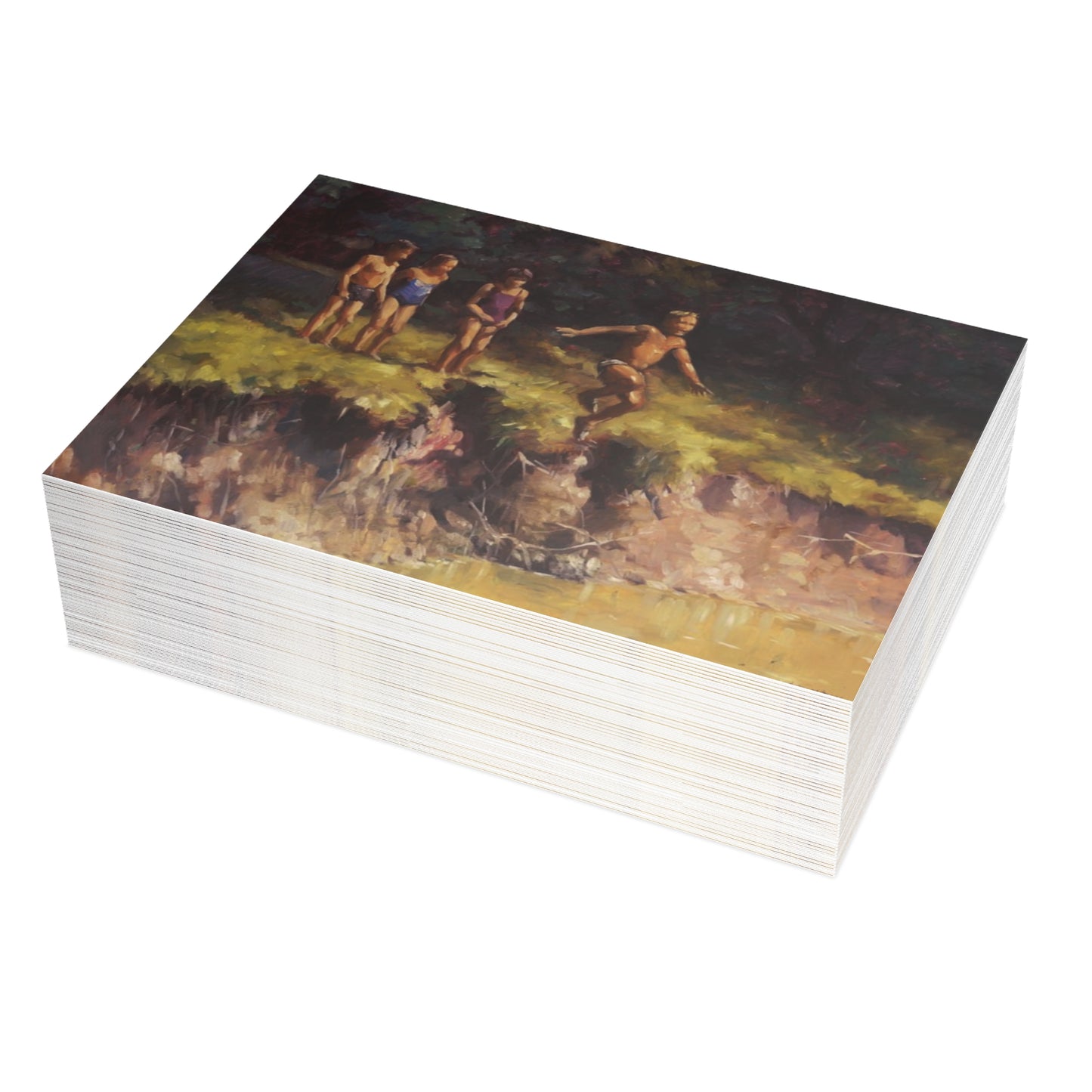 Note Cards: Kids in the Creek - Envelopes Included