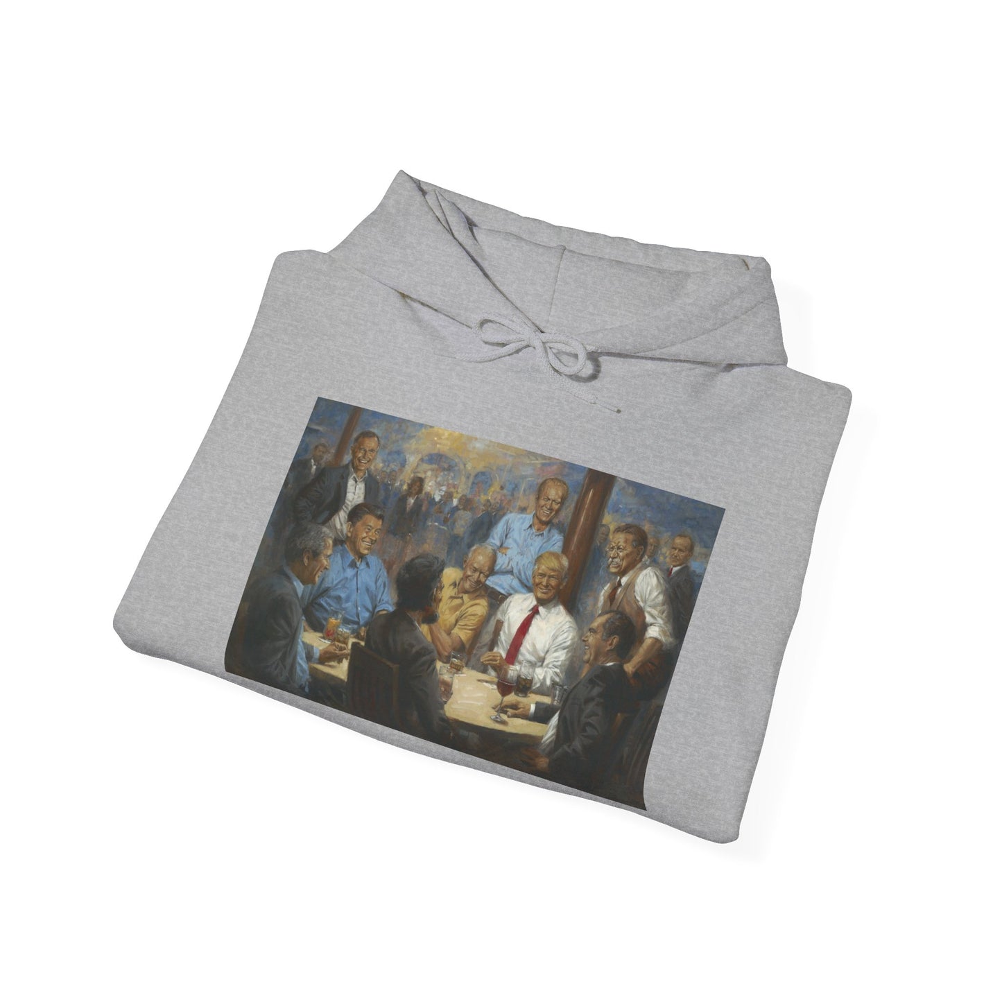 The Republican Club - Unisex Hooded Sweatshirt - Republican Presidents Gathering with their favorite beverages. - Andy Thomas Designs