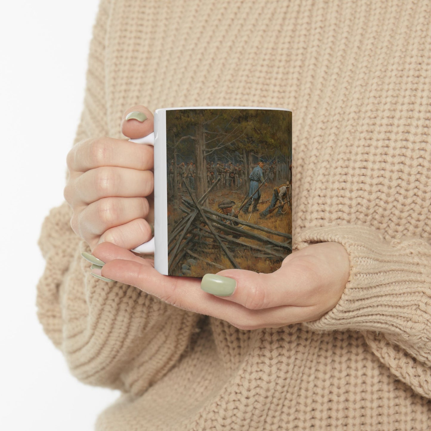 This Far, But No Farther - Ceramic Mug with Stones River Civil War Design.