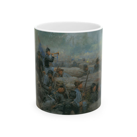 Boys, you must get out of here! You are surrounded! - Ceramic Mug with Stones River Civil War Design.
