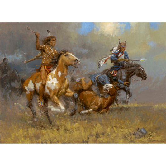Wall Art: Crazy Horse at Little Bighorn | Historical | Plains Indians - Andy Thomas Designs