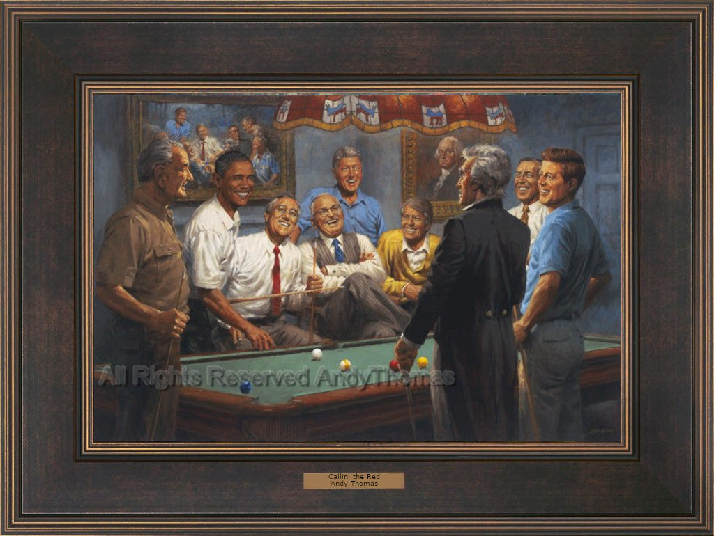 Framed Canvas - Callin' the Red, Andy Thomas - Andy Thomas Designs