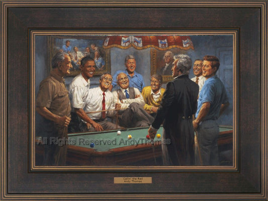 Framed Canvas - Callin' the Red, Andy Thomas - Andy Thomas Designs