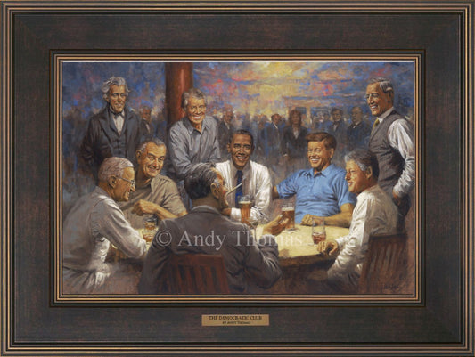 FRAMED Canvas - The Democratic Club, Andy Thomas - Andy Thomas Designs