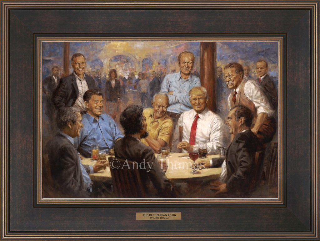 FRAMED Canvas: The Republican Club, Andy Thomas - Andy Thomas Designs