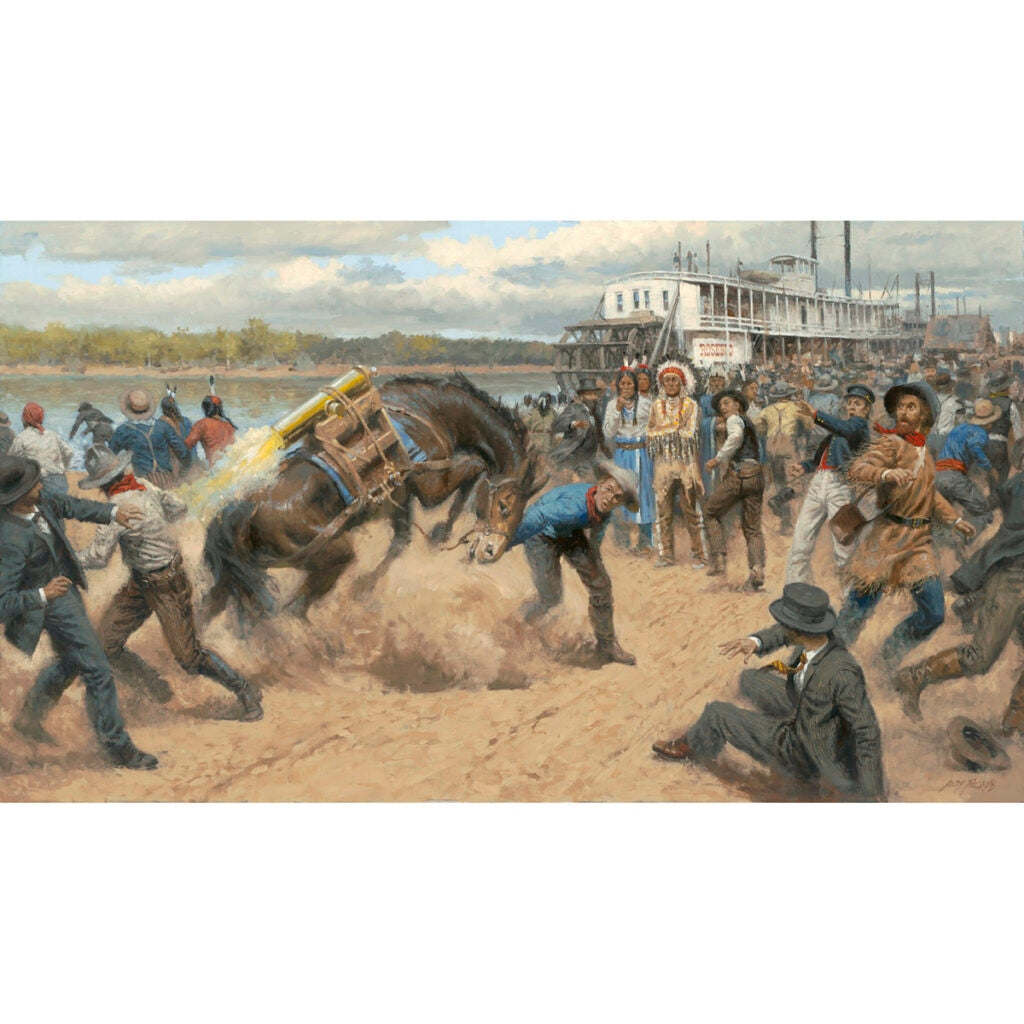 Wall Art: Hot Time in Ft. Benton | Historical Event - Andy Thomas Designs