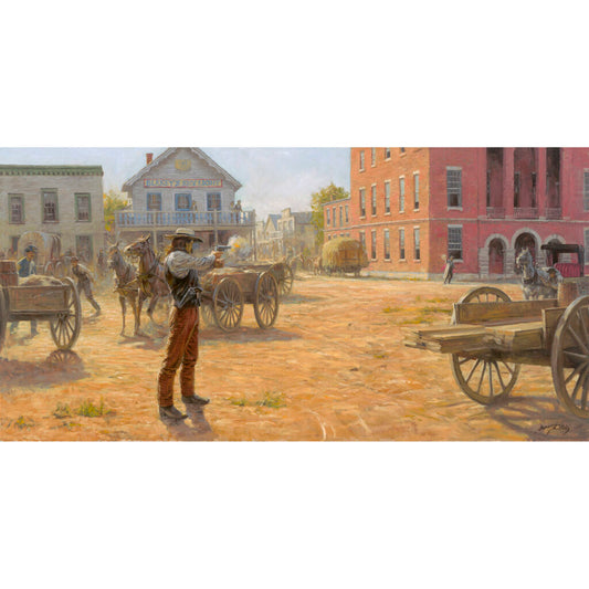 Wall Art: Wild Bill's vs Dave Tutt | Shootout | Gun Fight - Andy Thomas Designs