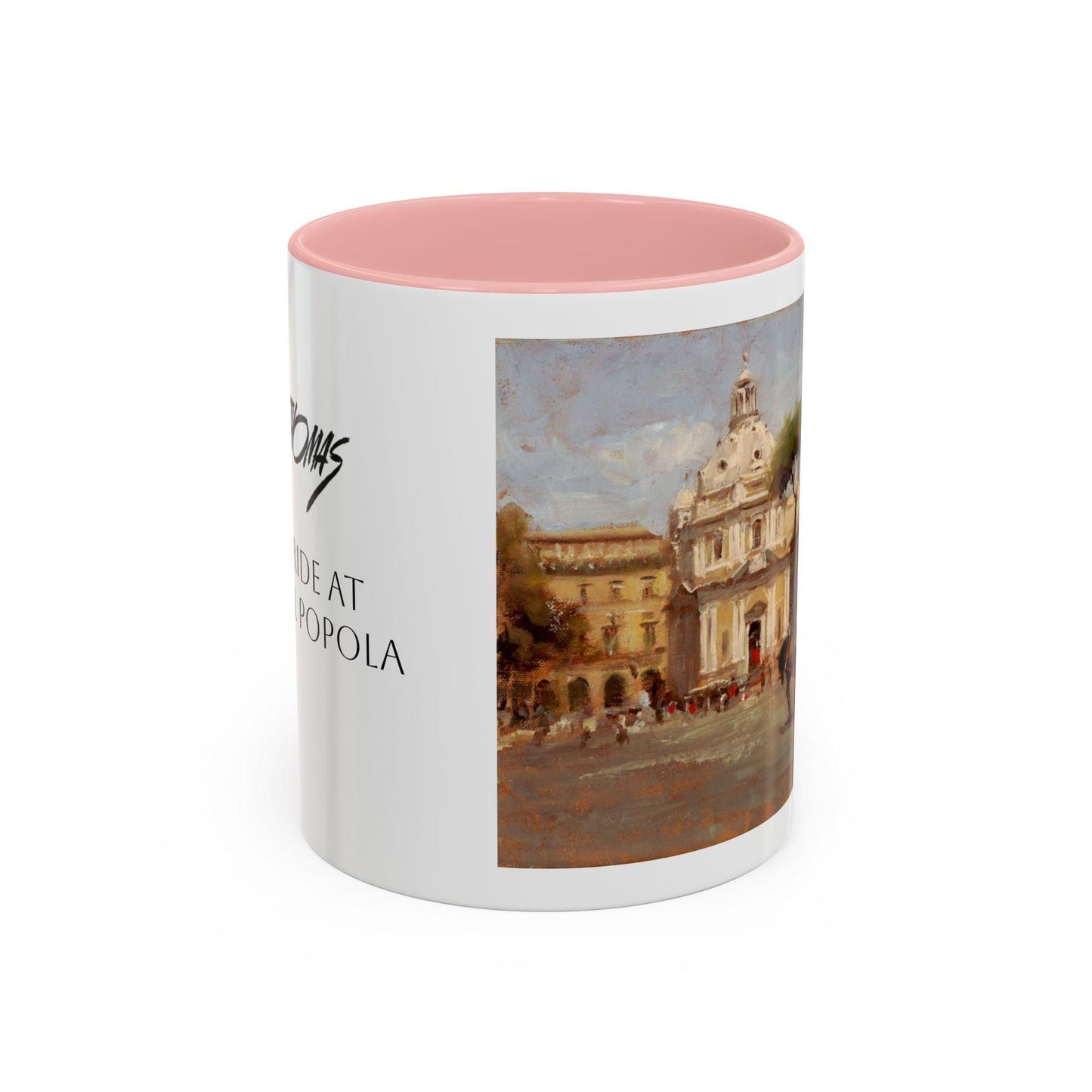 Buggy Ride at Piazza del Popolo - Elegant Accented Coffee Mug - 11oz & 15oz - Italian Landscapes - Andy Thomas Designs