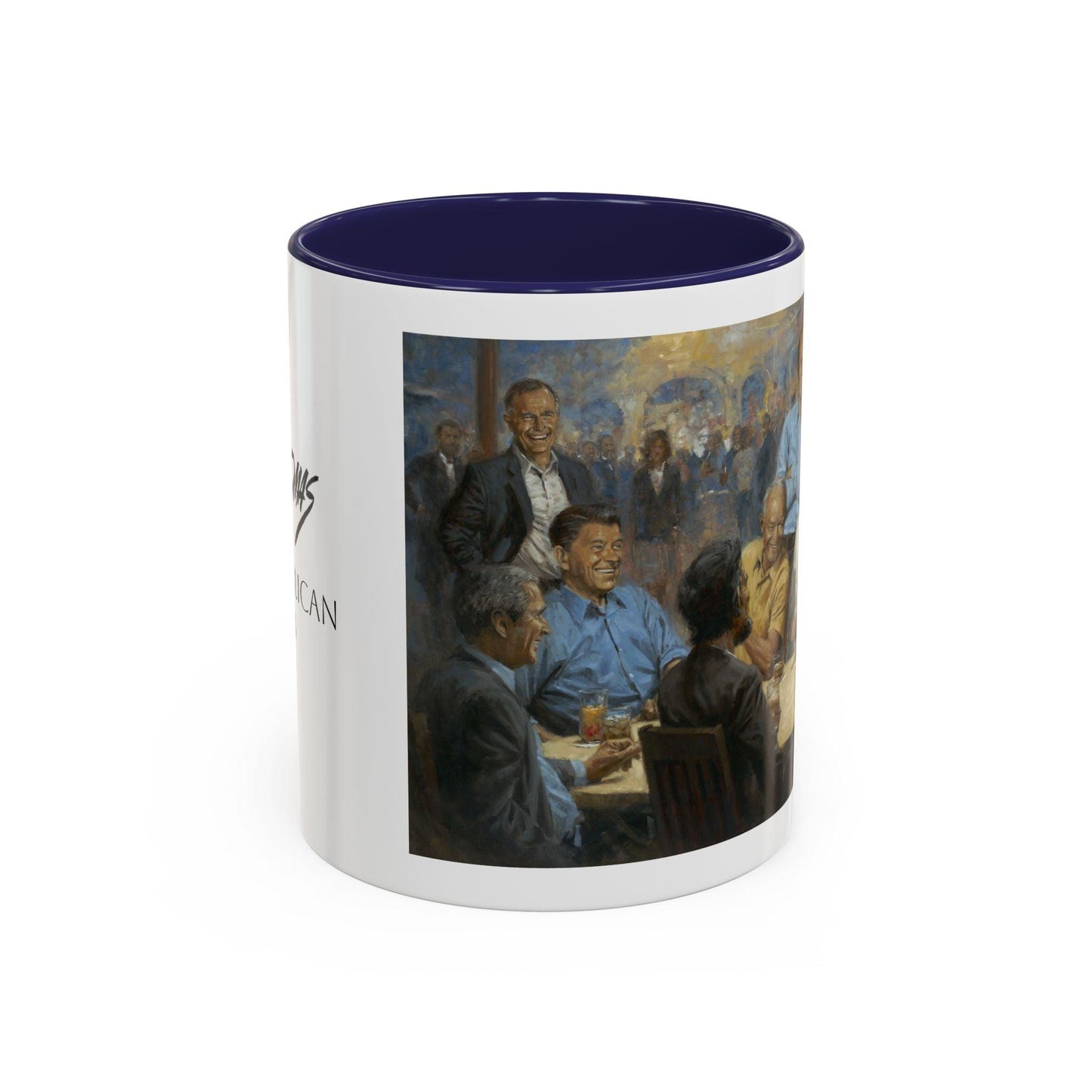 The Repub Club Coffee Mug - Elegant Accent Coffee Mug 11oz & 15oz - Presidential Gathering Design feat. Trump - Andy Thomas Designs