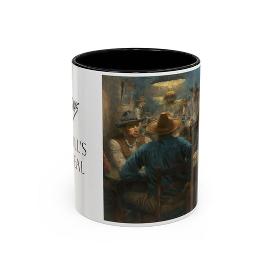 Wild Bill's Last Deal | Vintage Poker Western Art Coffee Mug - 11 & 15 oz