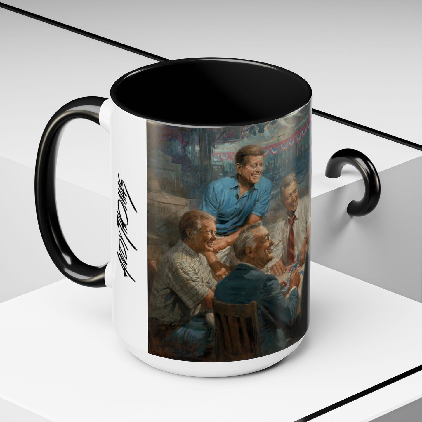 Callin the Blue Coffee Mug - Elegant Accent Coffee Mug 11oz & 15oz with Presidential Gathering Design