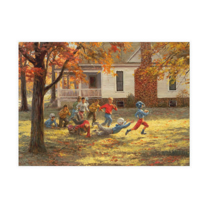 Note Cards: Fall Football - Envelopes Included