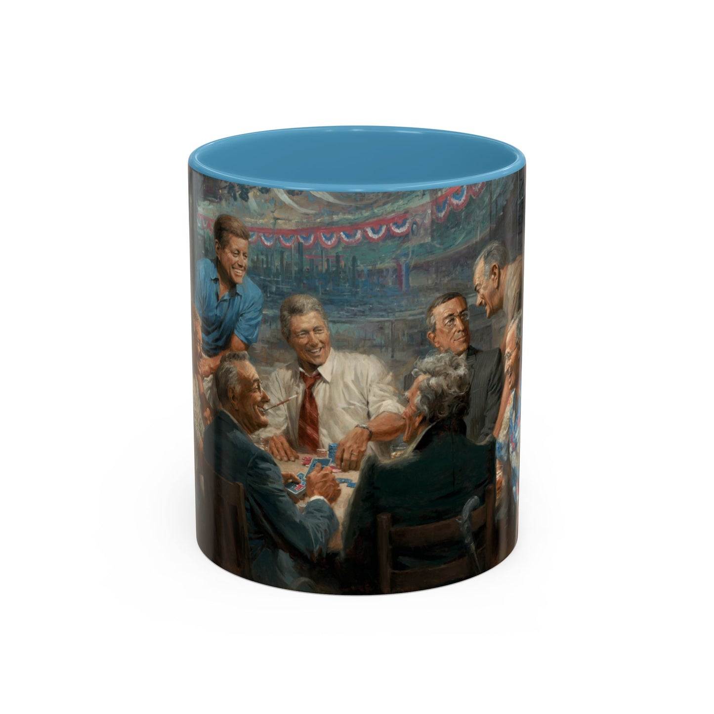 Callin the Blue Coffee Mug - Elegant Accent Coffee Mug 11oz & 15oz with Presidential Gathering Design