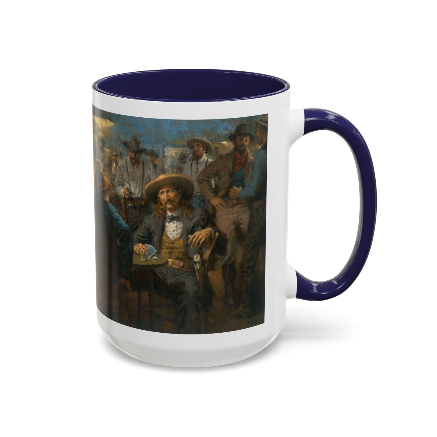 Wild Bill's Last Deal | Vintage Poker Western Art Coffee Mug - 11 & 15 oz