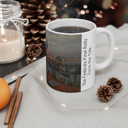 The Federals Final Rally Turns the Tide - Ceramic Mug with Stones River Civil War Design.