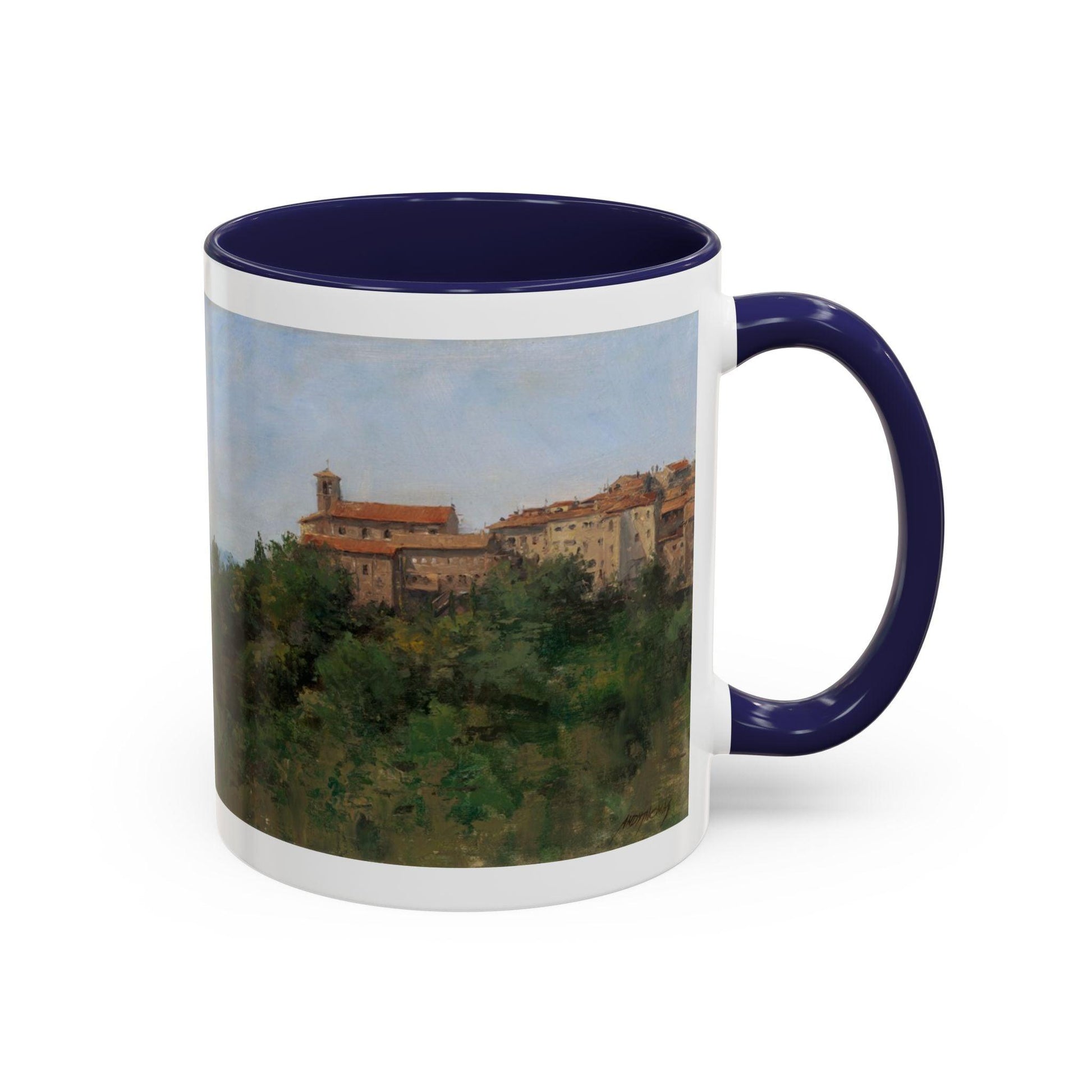 Hilltown Scansano - Elegant Accented Coffee Mug - 11oz & 15oz - Italian Landscapes - Andy Thomas Designs