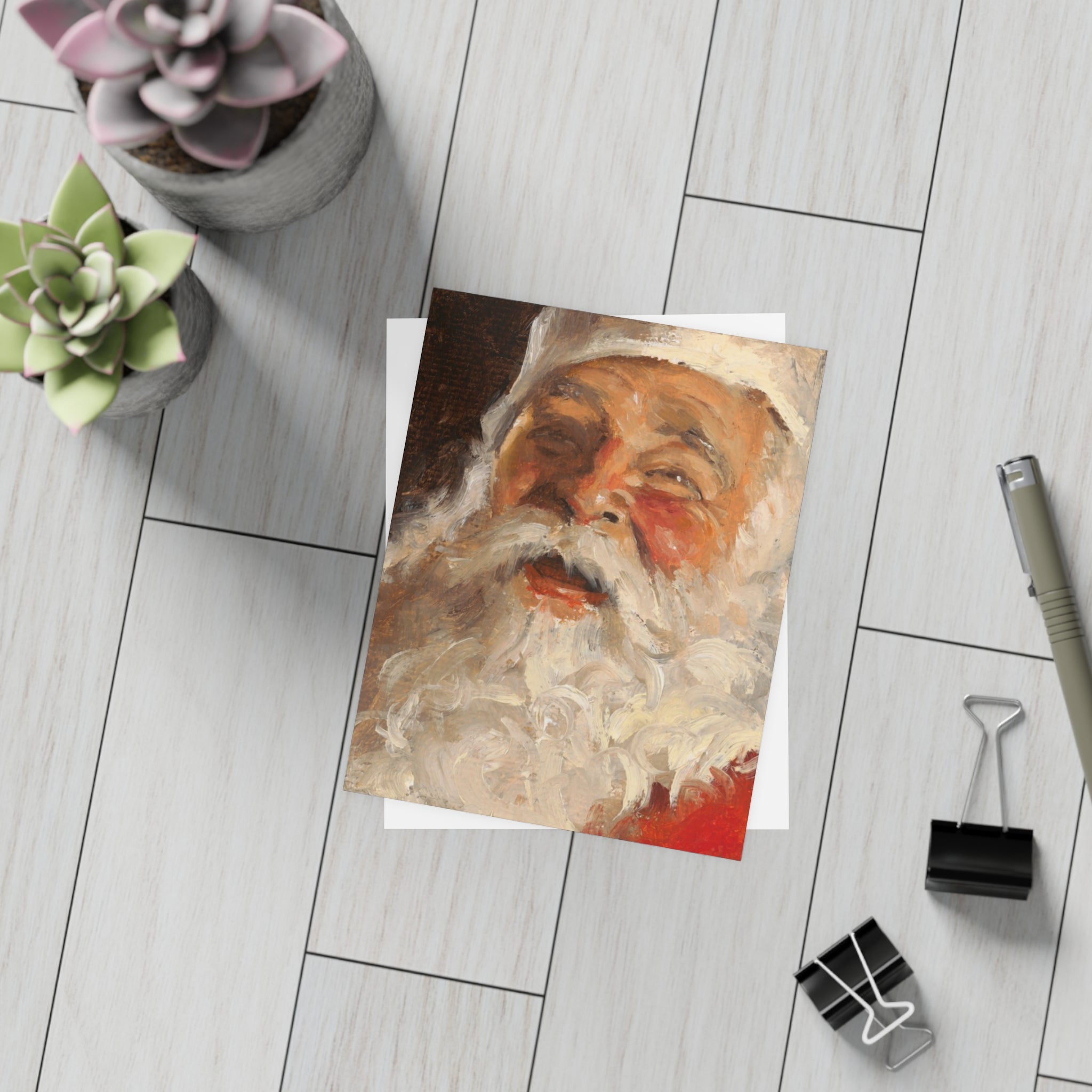 Note Cards: Santa | Elegant Christmas Themed - Envelopes Included ...