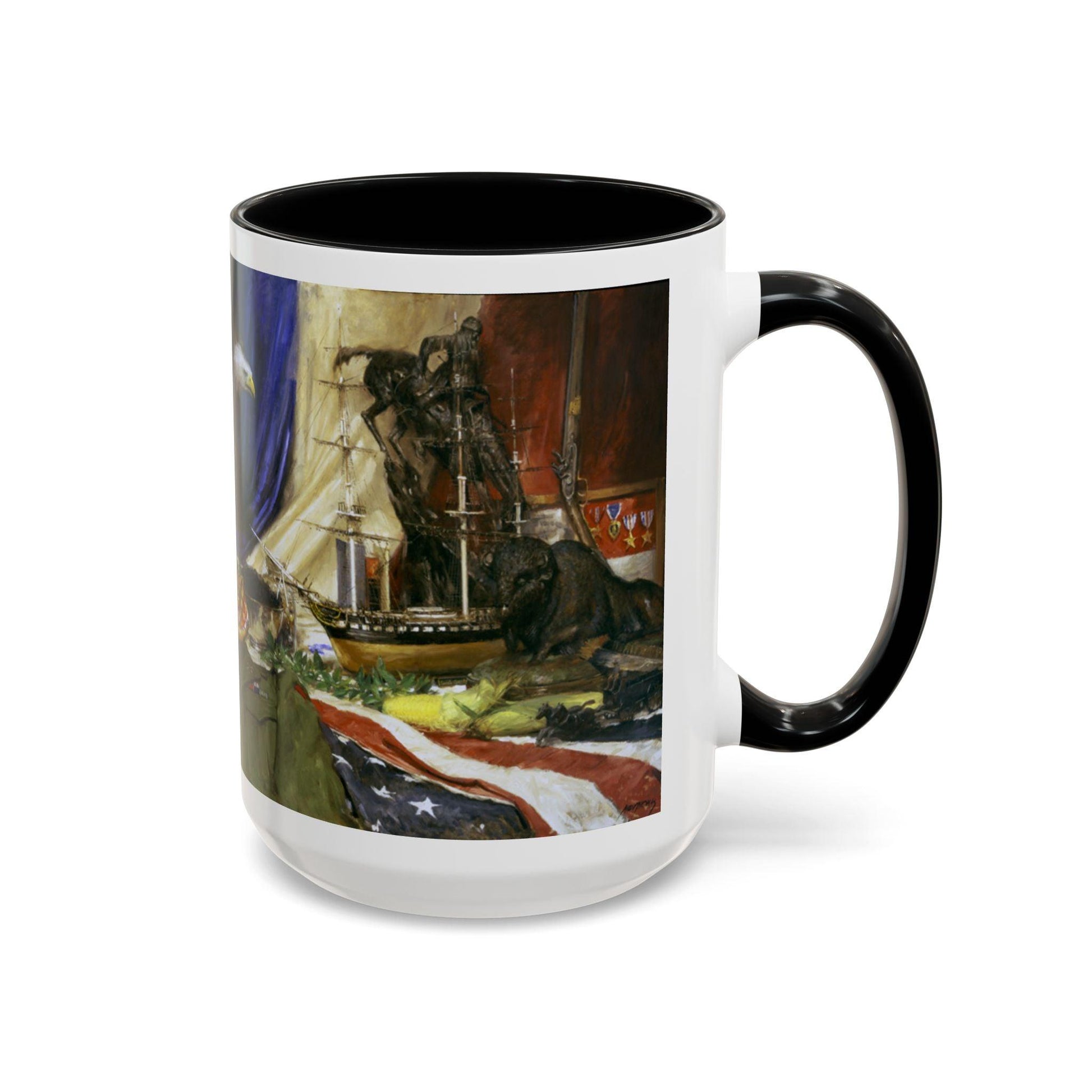 Tribute to America Coffee Mug - 11oz & 15oz - Veterans & Service members | Patriotic Artwork - Andy Thomas Designs