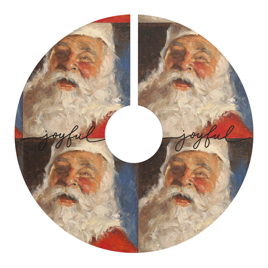 Joyful Santa Christmas Tree Skirt