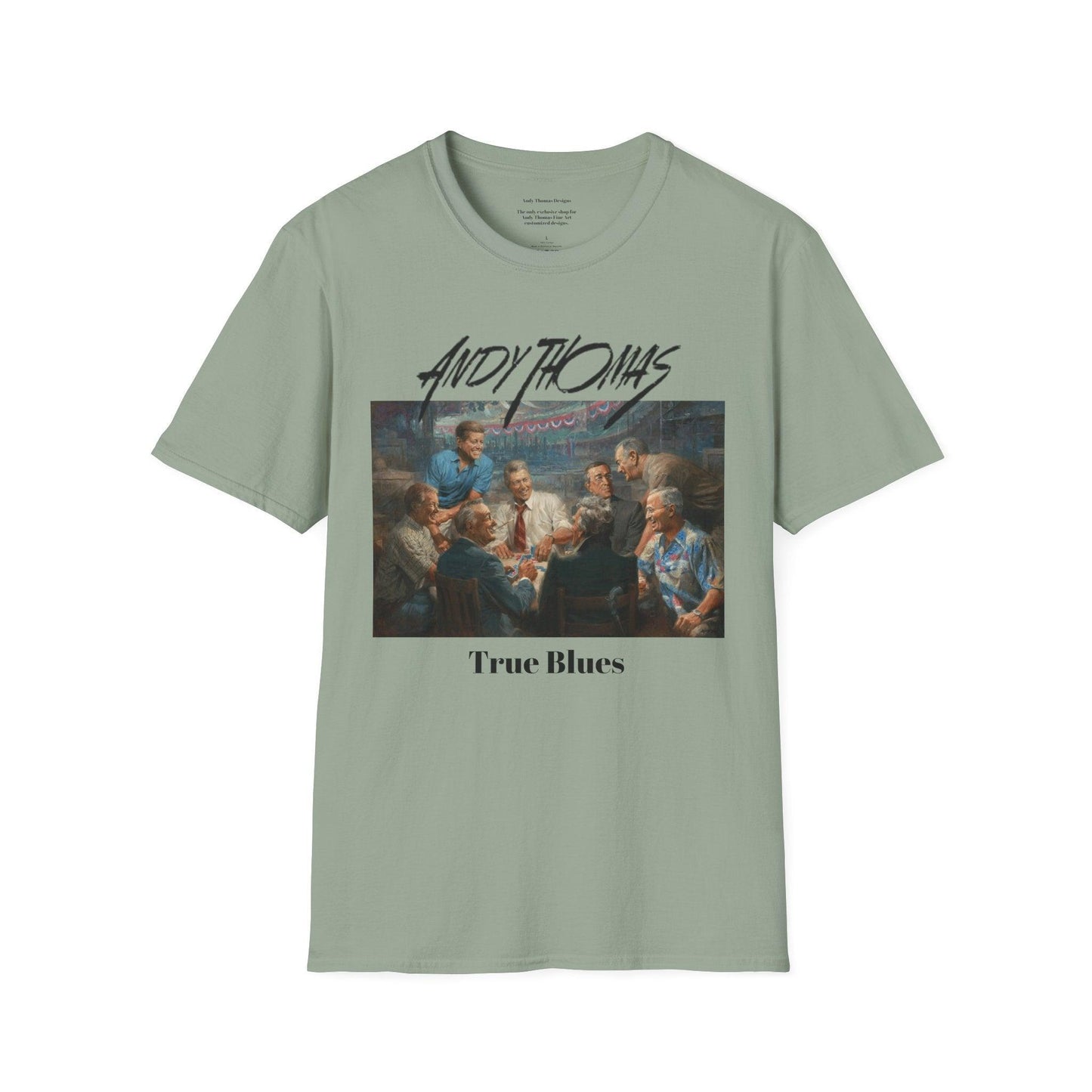 True Blues T-Shirt - US Presidents Playing Poker | Andy Thomas Art - Andy Thomas Designs