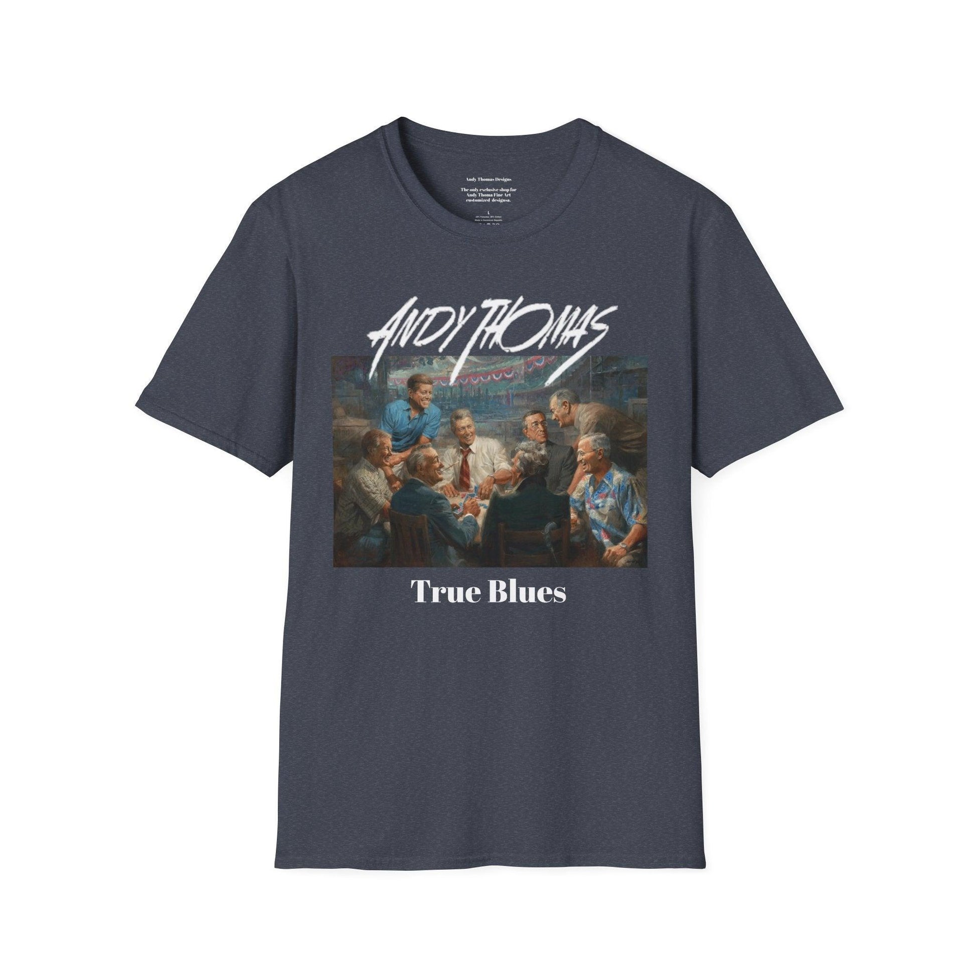 True Blues T-Shirt - US Presidents Playing Poker | Andy Thomas Art - Andy Thomas Designs