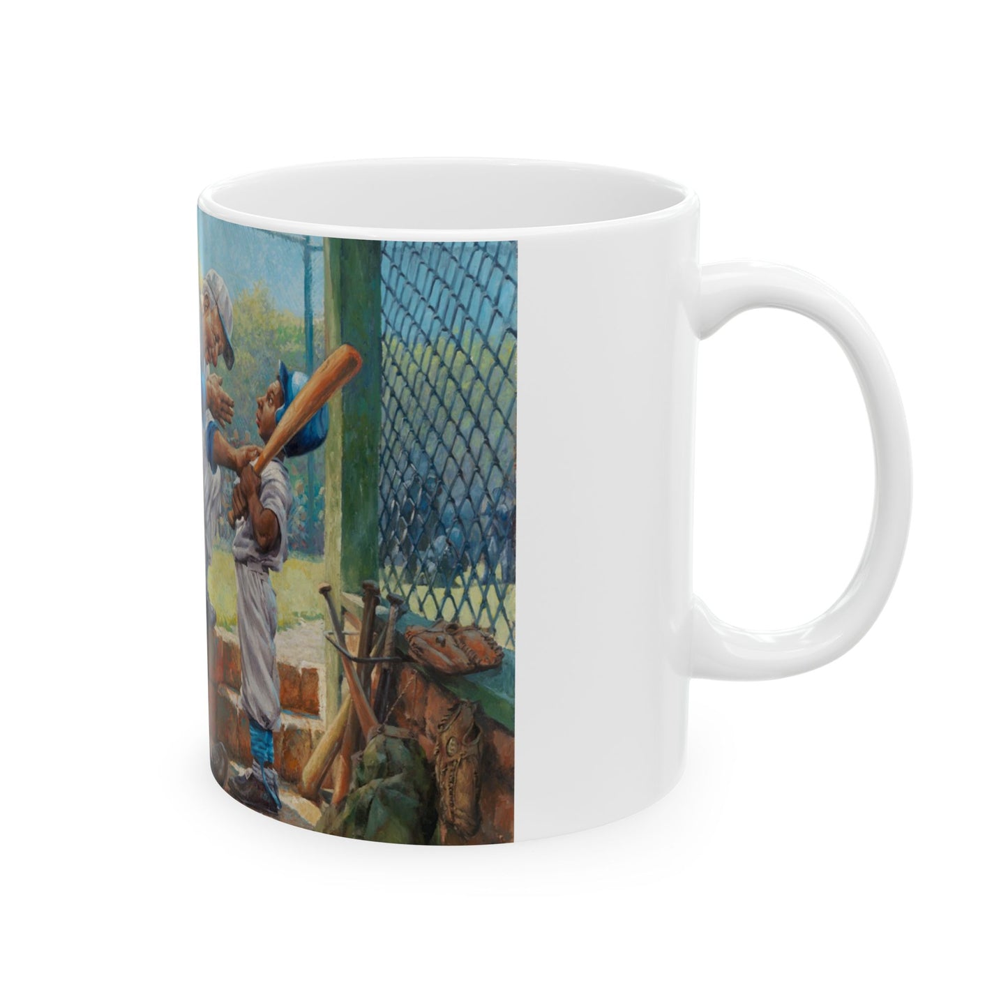 Watch the High Inside Pitch | Boys Baseball Team | Coaching | Ceramic Mug — Coffee Cup (11oz/15oz)