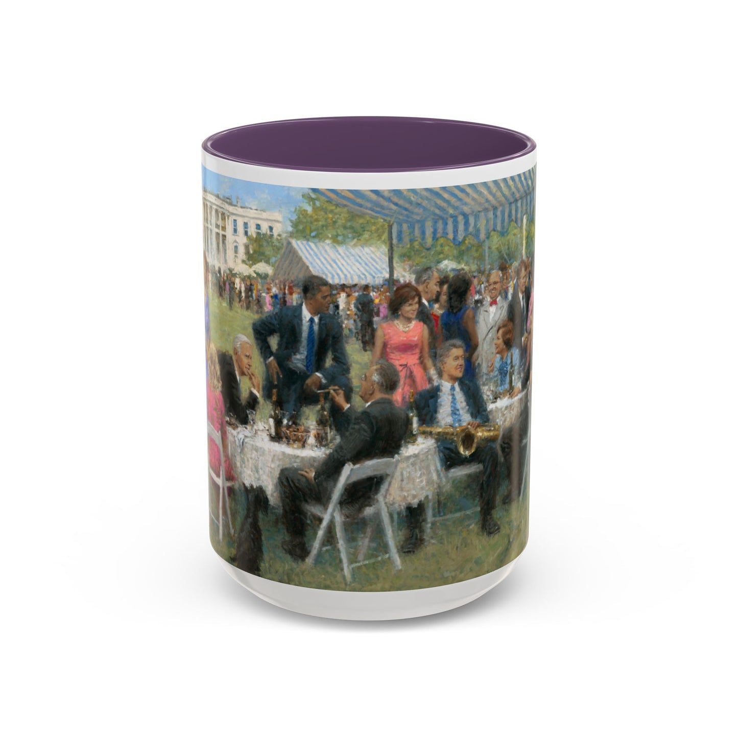 The Democratic Party - Elegant Event Themed Coffee Mug - 11oz & 15oz - Whitehouse Gathering with Obama