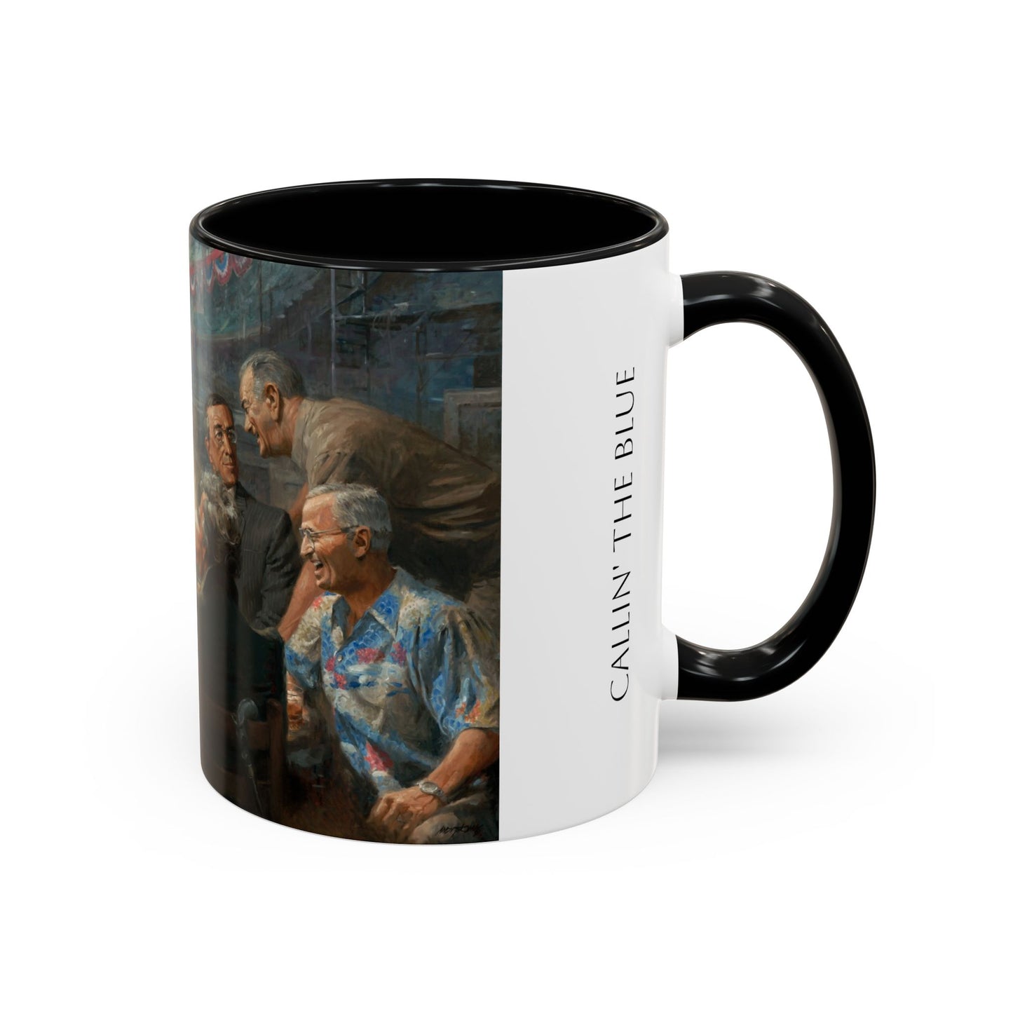 Callin the Blue Coffee Mug - Elegant Accent Coffee Mug 11oz & 15oz with Presidential Gathering Design