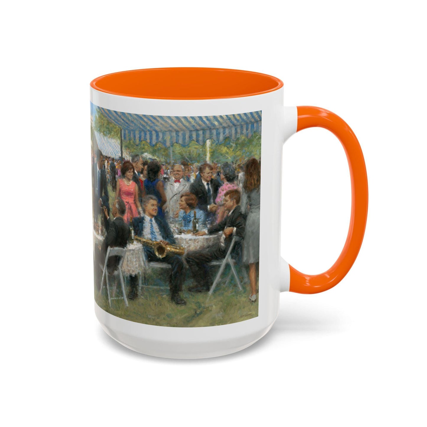 The Dem. Party - Elegant Event Themed Coffee Mug - 11oz & 15oz - Whitehouse Gathering with Biden - Andy Thomas Designs