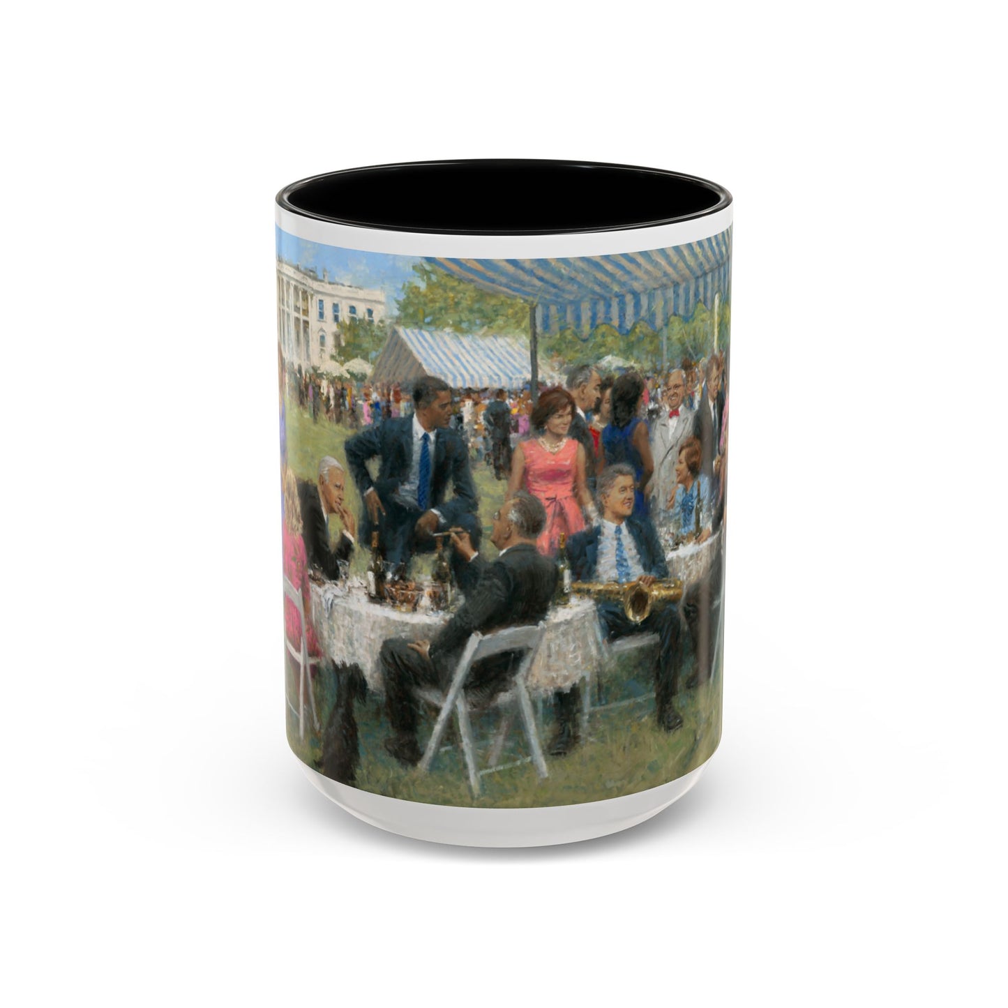 The Democratic Party - Elegant Event Themed Coffee Mug - 11oz & 15oz - Whitehouse Gathering with Obama
